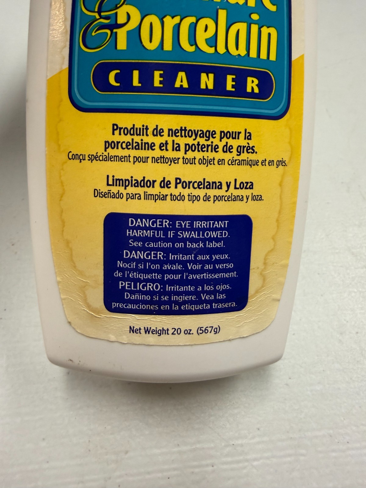 Pfaltzgraff Stoneware and Porcelain Cleaner 20 oz Unsealed Mostly Full