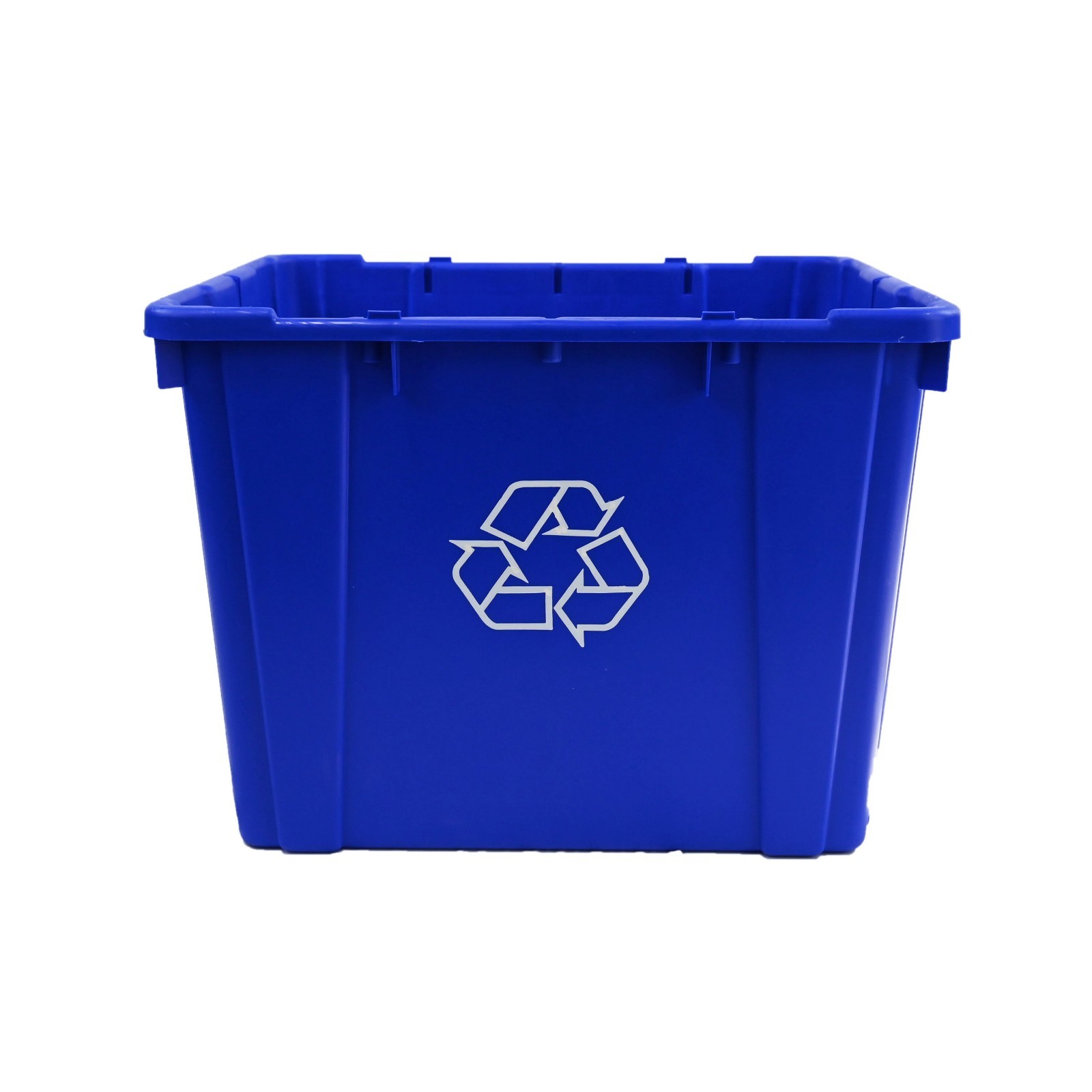 Project Source 14-Gallon Blue Indoor or outdoor Recycling Bin
