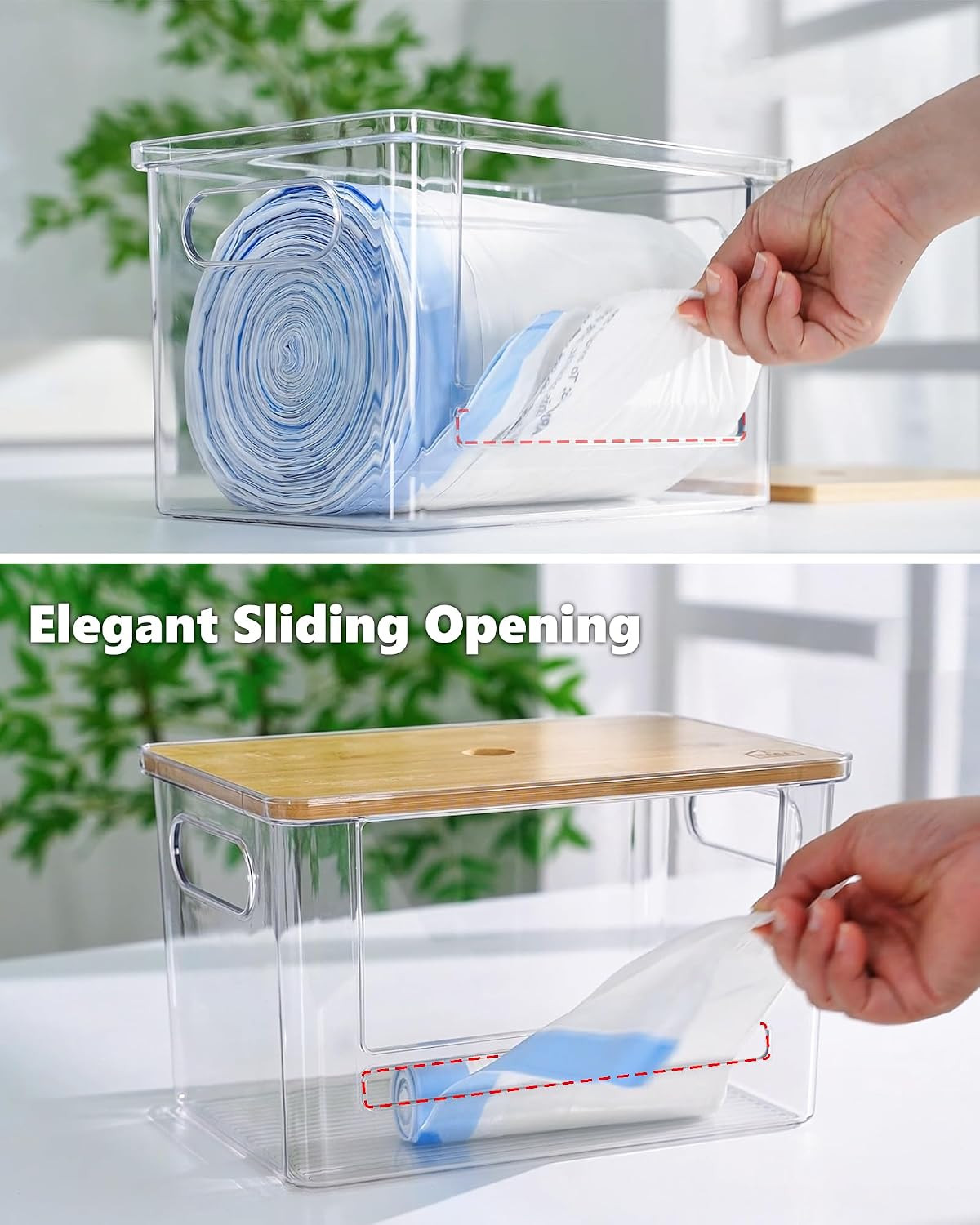 5 in 1 Trash Bag Holder Dispenser Dishwasher & Laundry Pods Container | Large St