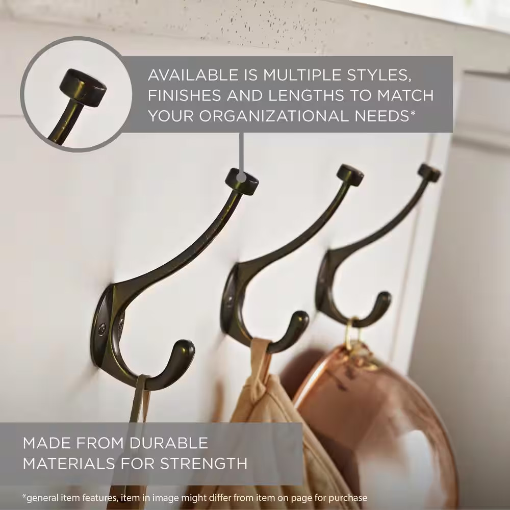 Modern round 2.75 In. Champagne Bronze Post Hook