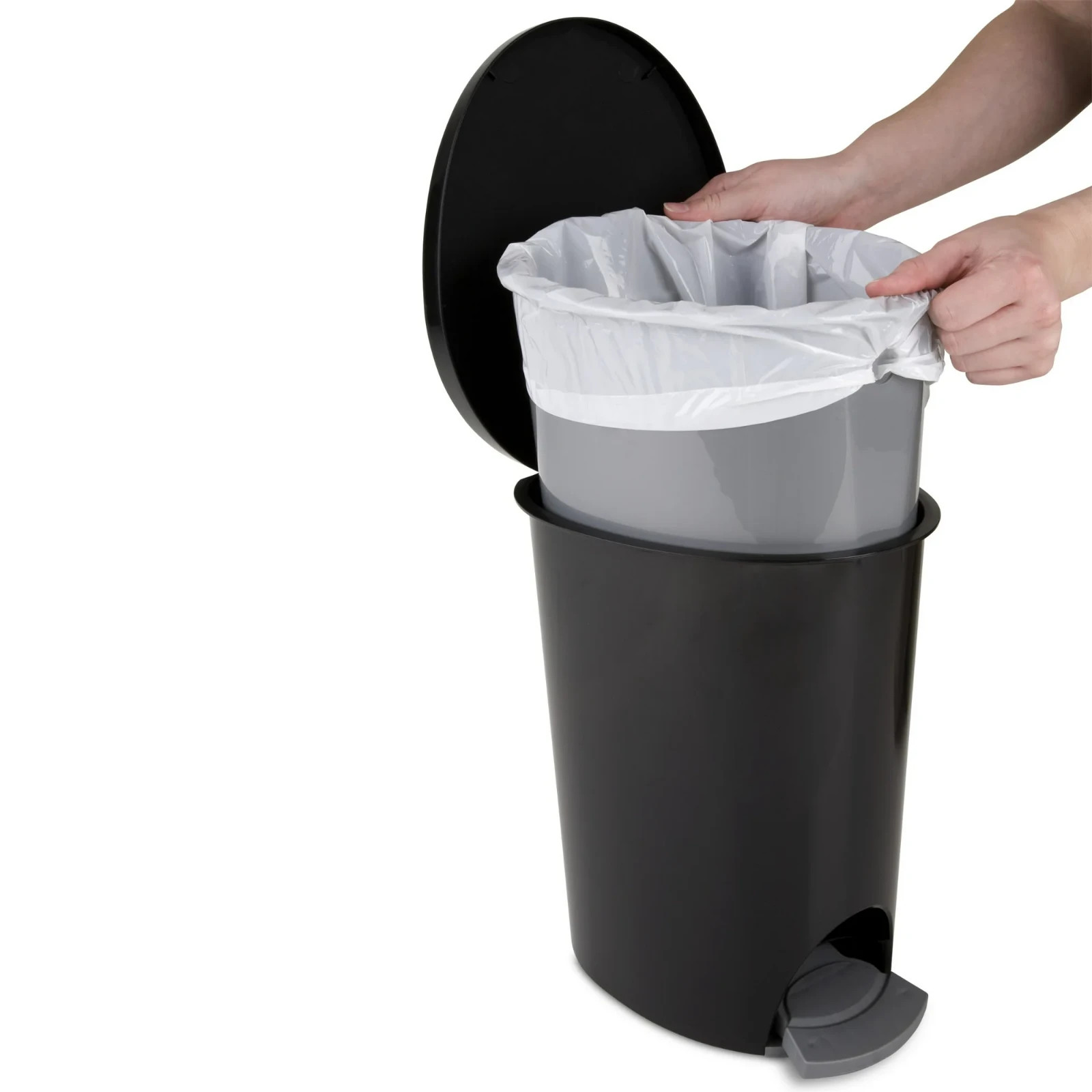 Sterilite Bathroom Trash Can, 2.6 Gallon Small Plastic Garbage