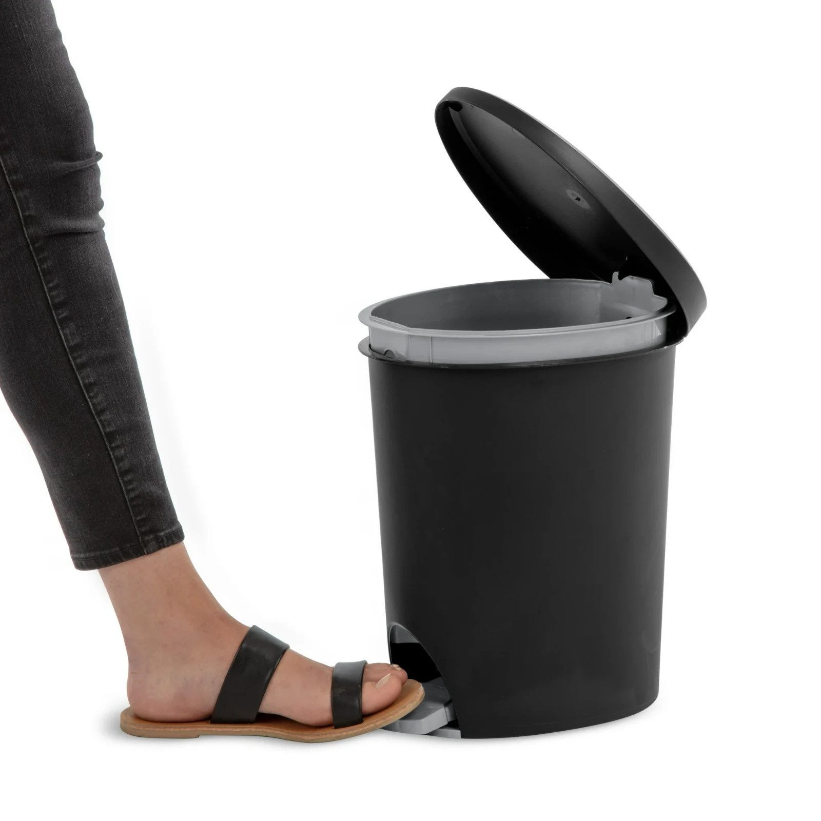 Sterilite Bathroom Trash Can, 2.6 Gallon Small Plastic Garbage