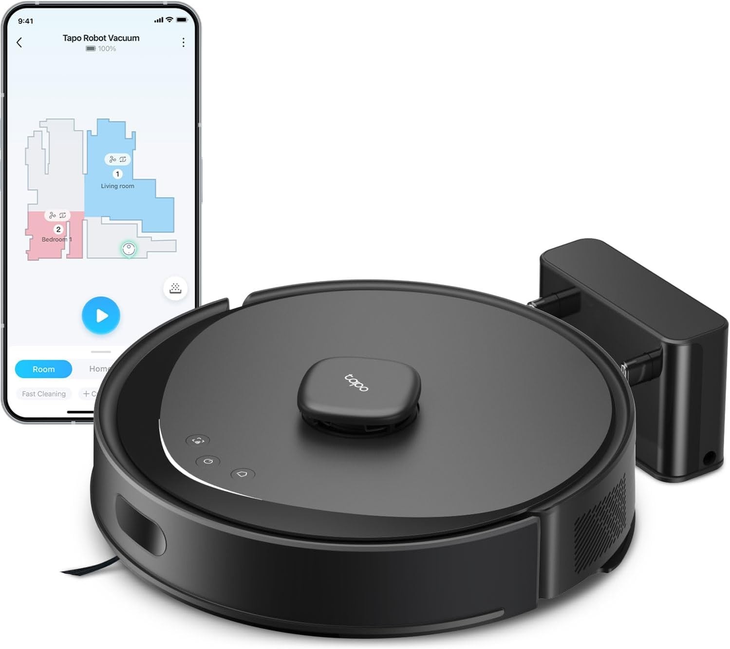 6000Pa Robot Vacuum Mop 3.5L Self Empty Station LiDAR 180min APP Remote Control