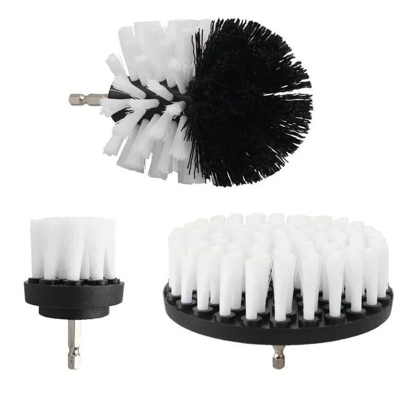 Drill Brush Power Scrubber Set 2–5in Nylon Cleaning Brushes for Bathroom Kitchen