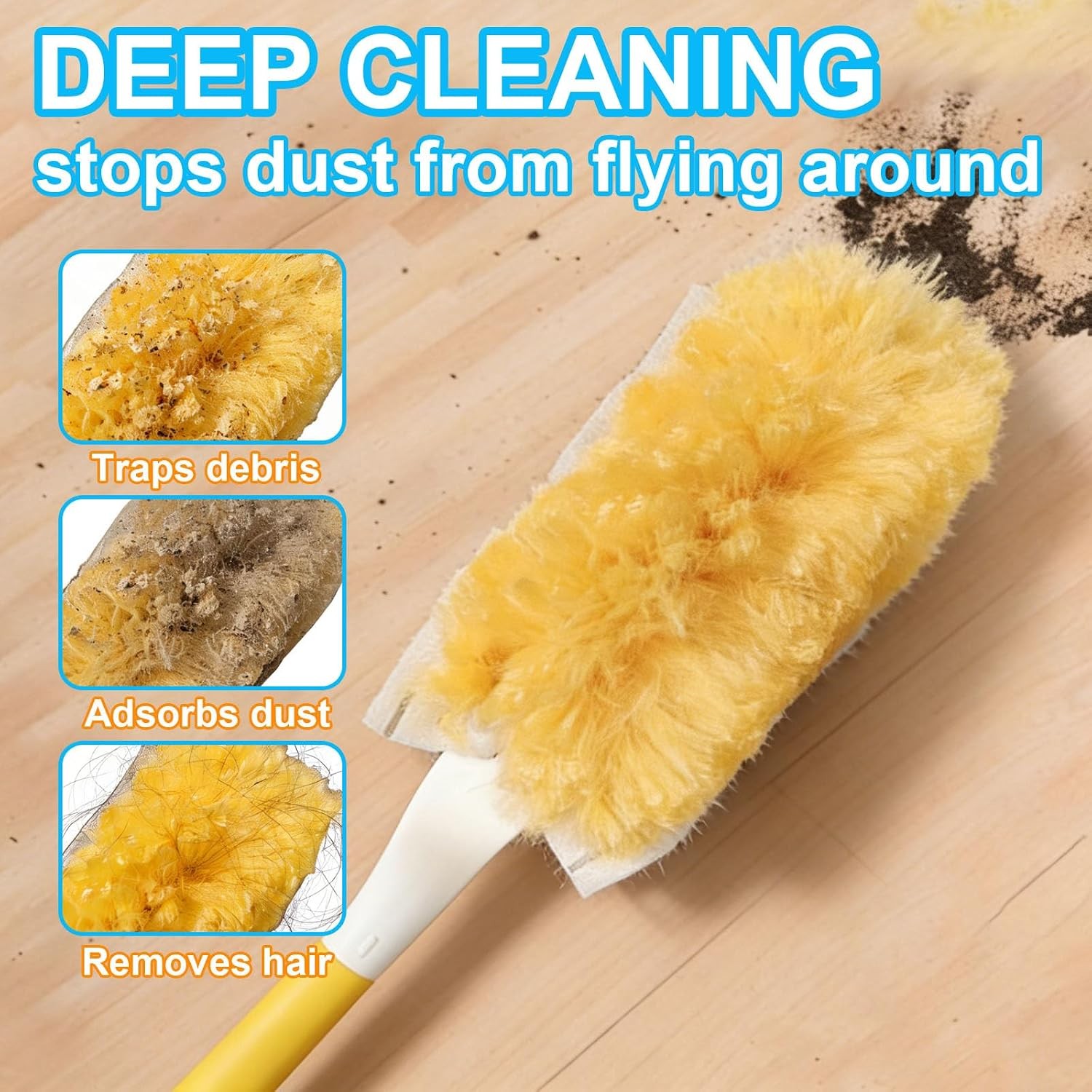 20 Pack Heavy Duty Duster Refills for Swiffer, Multi-Surface 360° Disposable