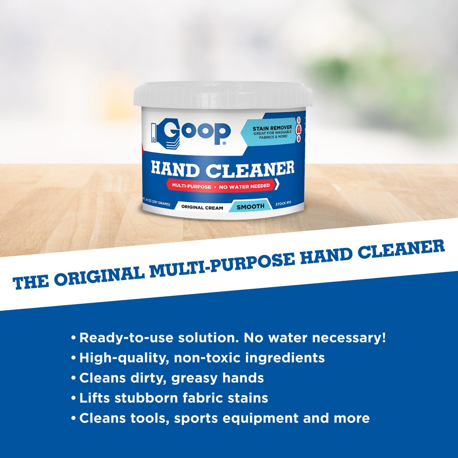 Multi-Purpose Waterless Hand Cleaner & Stain Remover – 14 oz (Pack of 2)