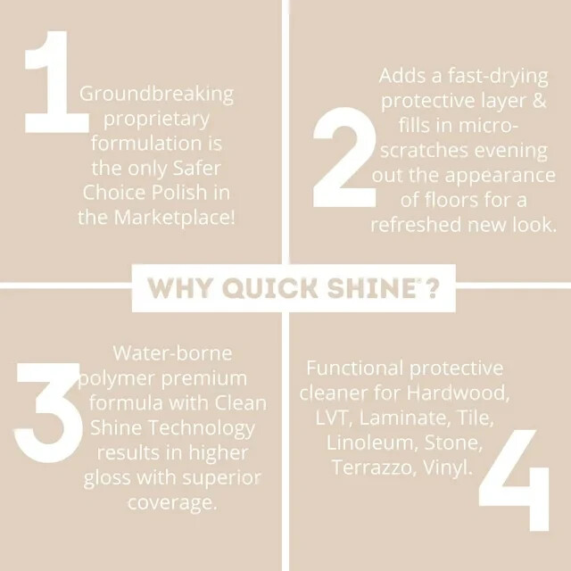 Quick Shine Multi-Surface Floor Finish, 64 fl oz Unscented Household Floor Clear