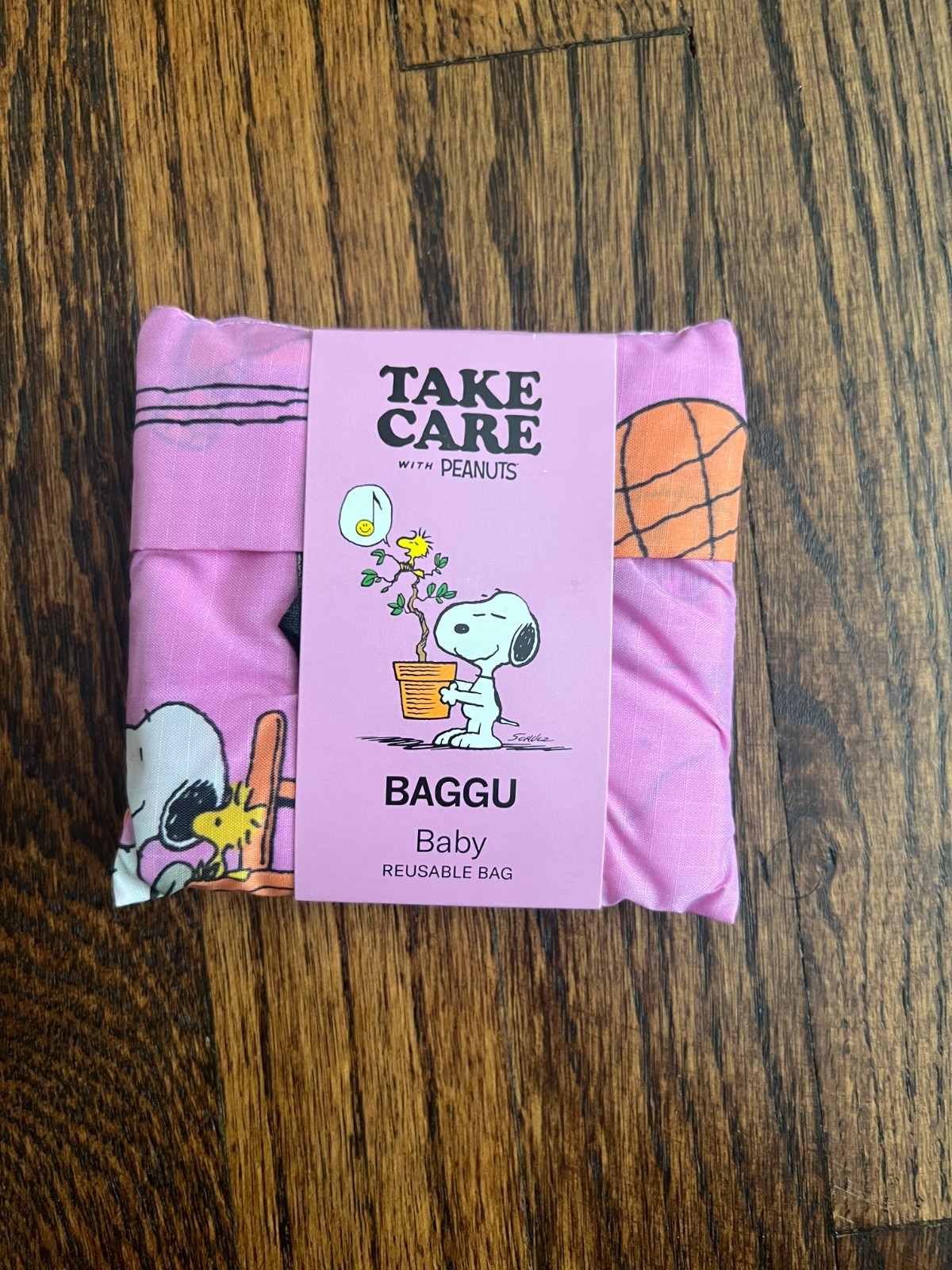BAGGU Baby Eco Friendly Bag Take Care Peanuts Snoopy Retired Hard to Find NWT