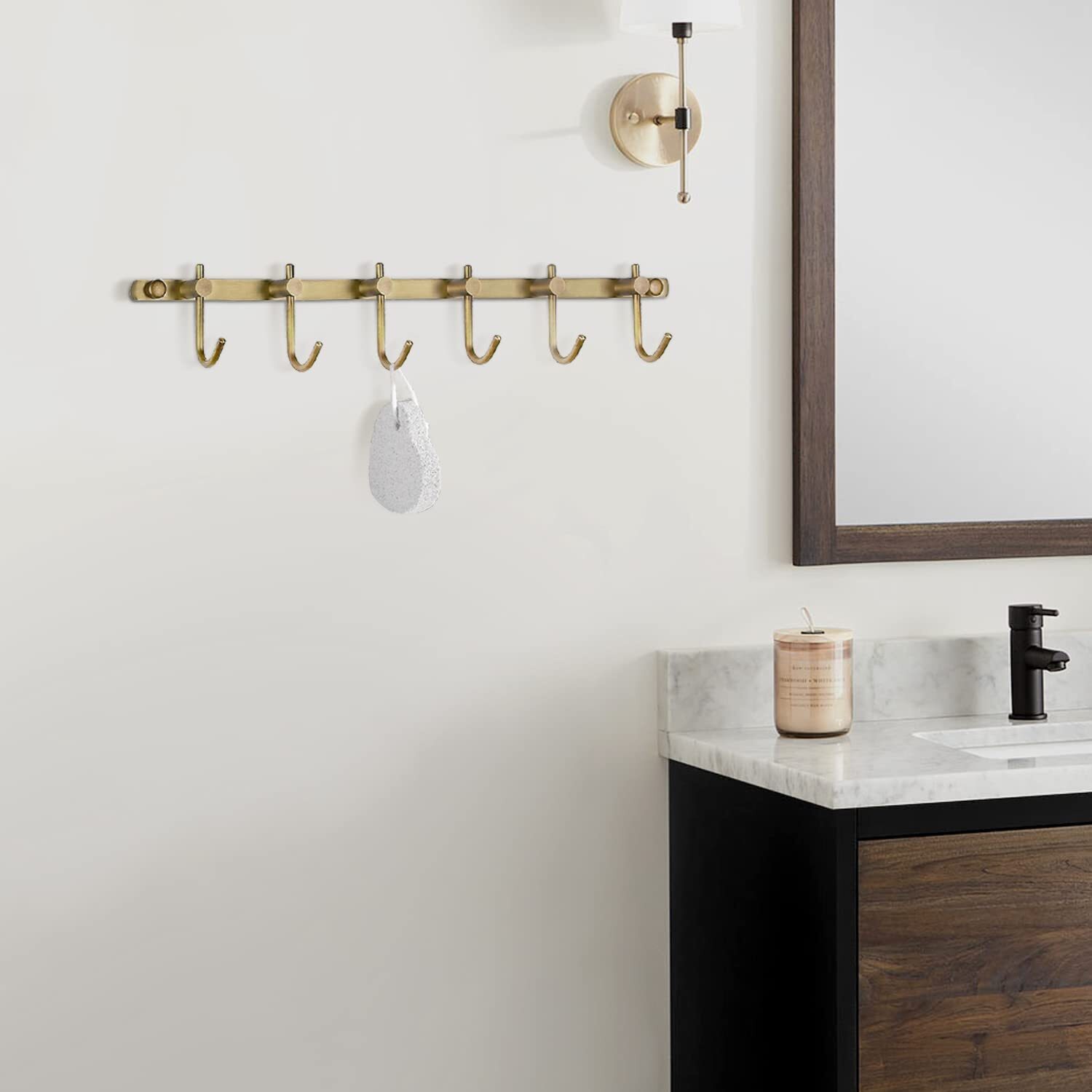 Brass Hook Rack Bathroom Towels Hooks Coat Rack Antique Bath Wall Hook Vintage M
