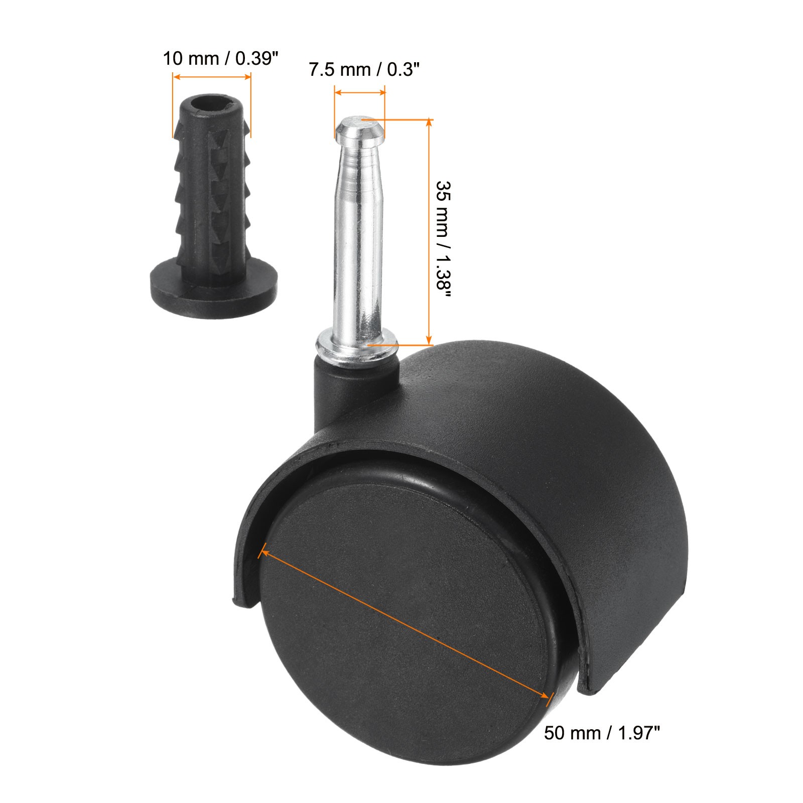 2Pcs Vacuum Cleaner Front Wheel Small Universal Wheels Assembly Replacement