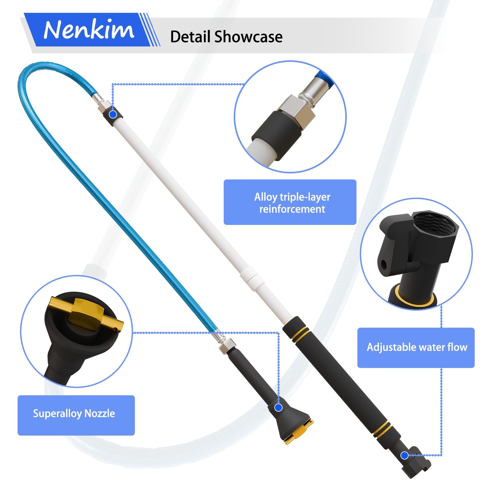 RV Holding Tank Swivel Stik Rinser – RV Black Tank Cleaning Wand 360° Rotatable