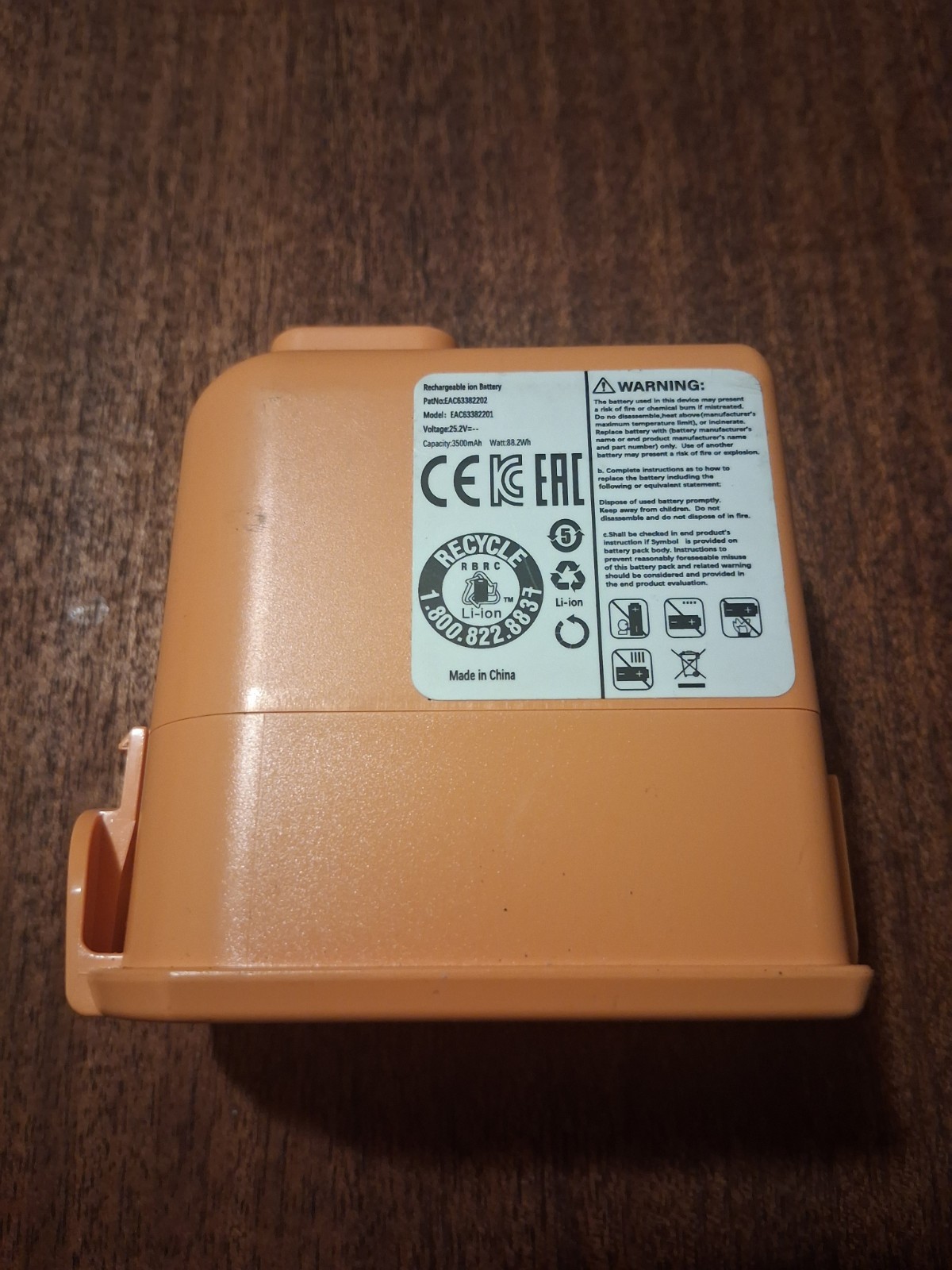 New EAC63382201 Battery Replacement for LG CordZero A9 Plus Stick Cordless Vac