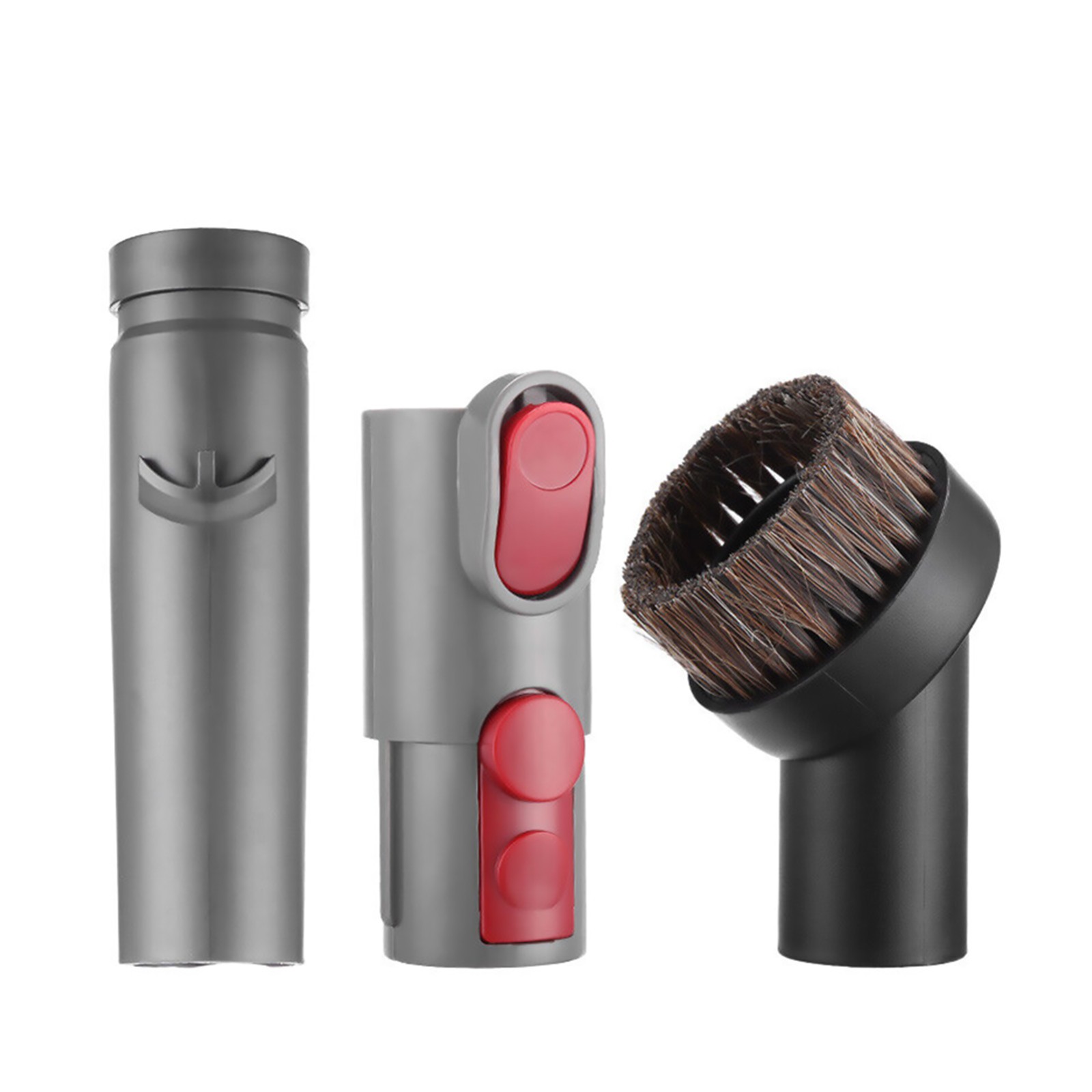 1Set Horse Hair Vacuum Brush With Attachment&Adapter Convertor For Dyson V6 V8