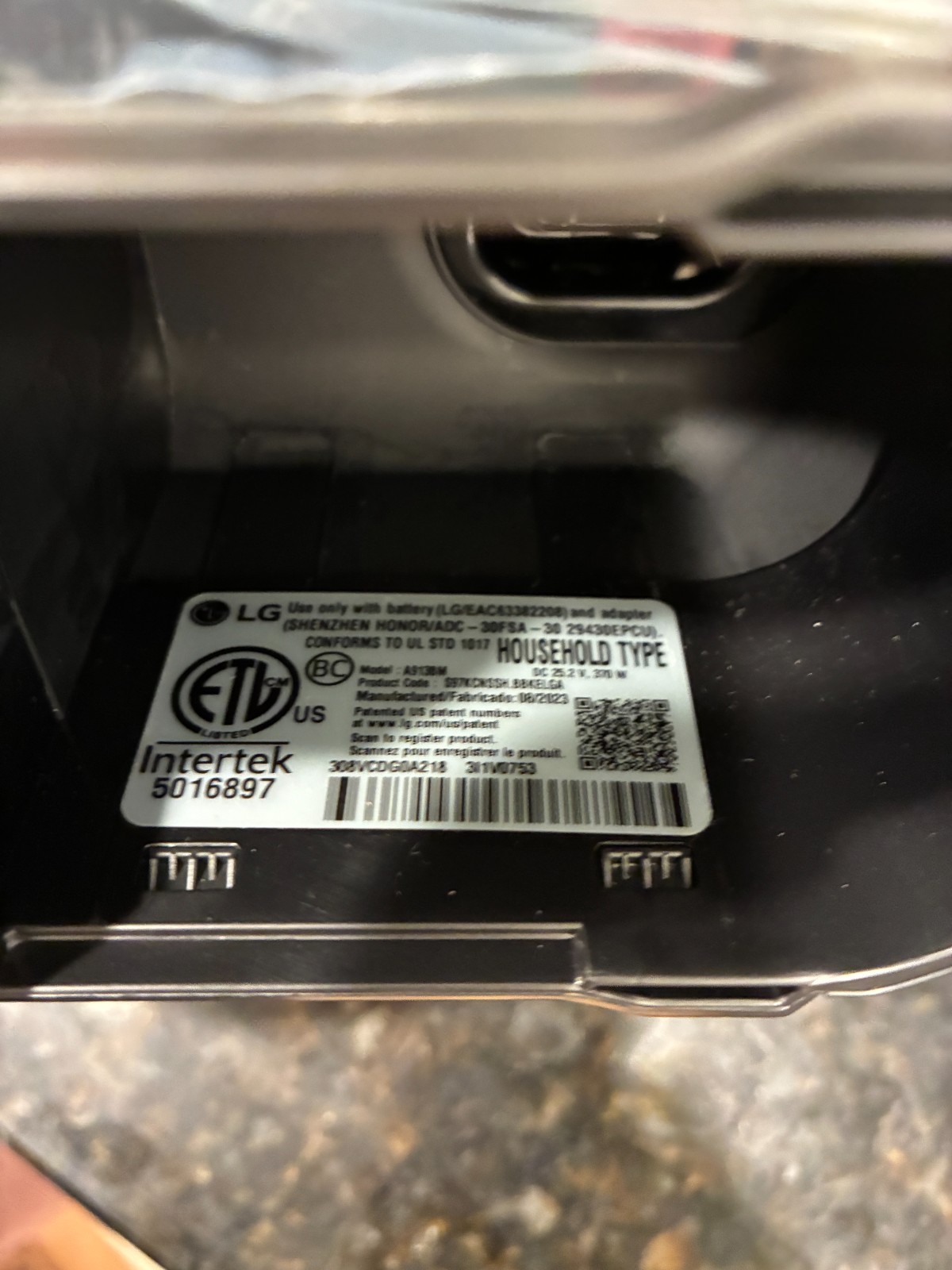 NEW GENUINE OEM LG CordZero Vacuum Main Motor Body w Lid