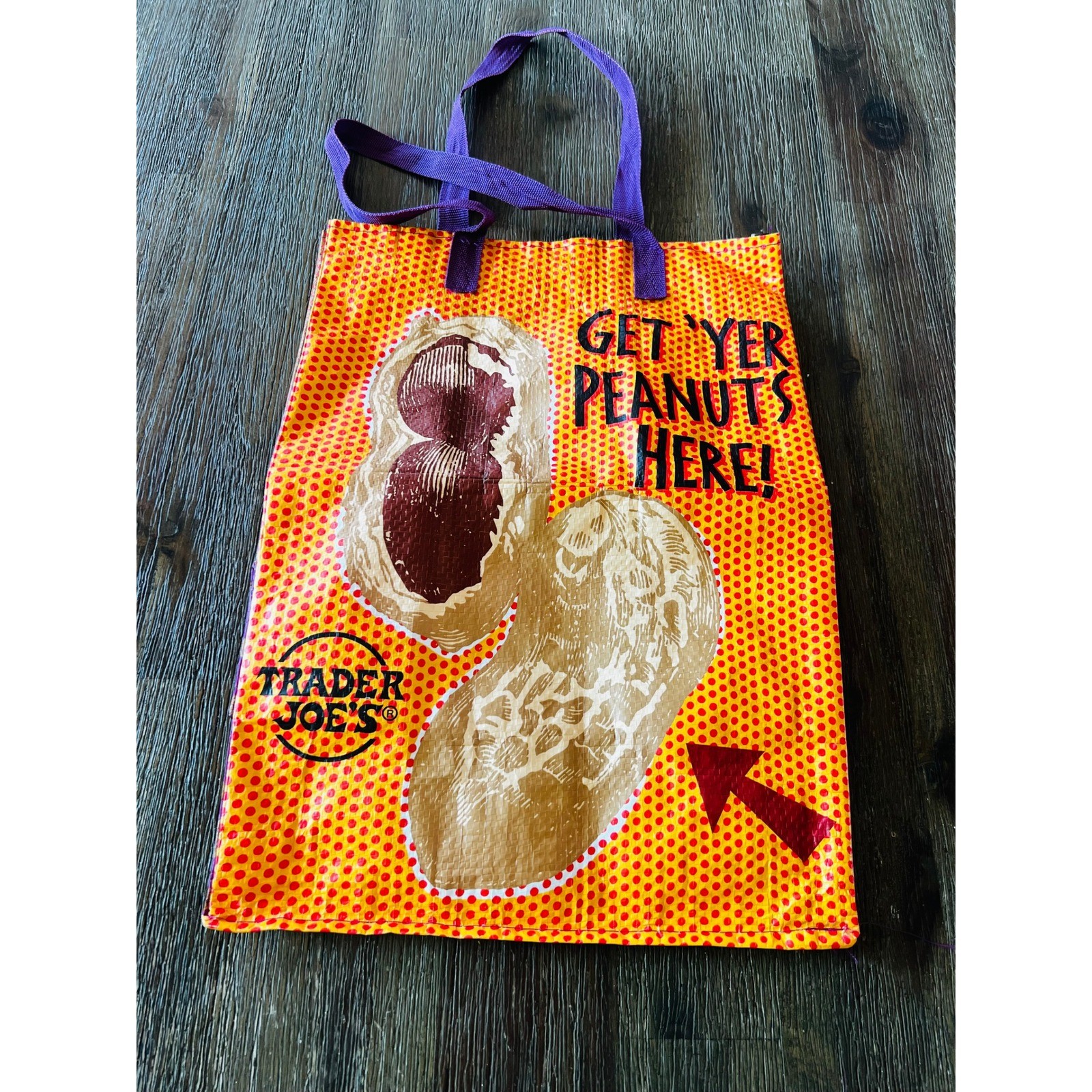 Trader Joe’s Reusable Grocery Bag Peanut Pop Art Peanut Butter Cookie Recipe