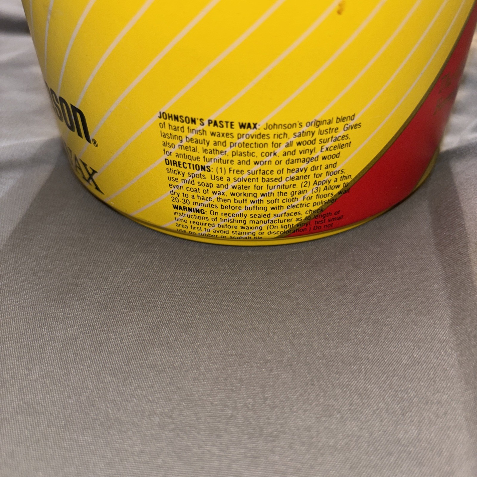 SC Johnson Paste Wax The Original Formula, 16 oz (1 Lb) “Pre-owned”