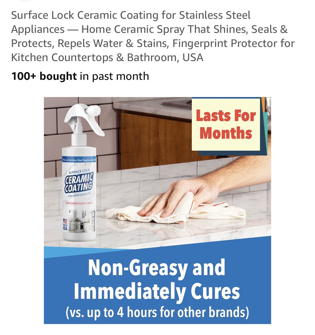 Berkland Surface Lock Ceramic Coating. Multi-Surface Home $28 value.