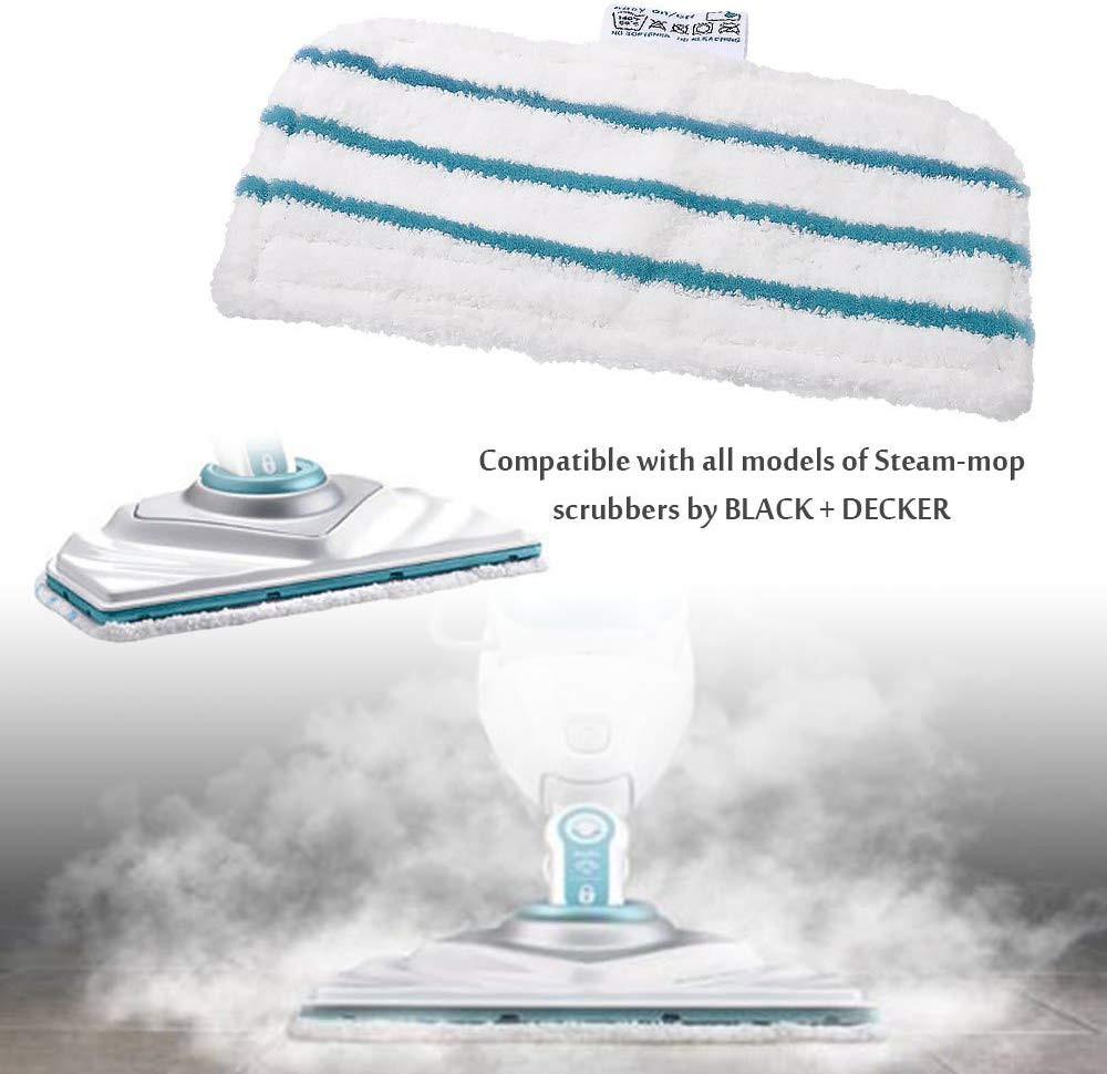 Suitable Mop Pads for Black & Decker Steam Mop FSM 1600 1610 1620 1630 Washable