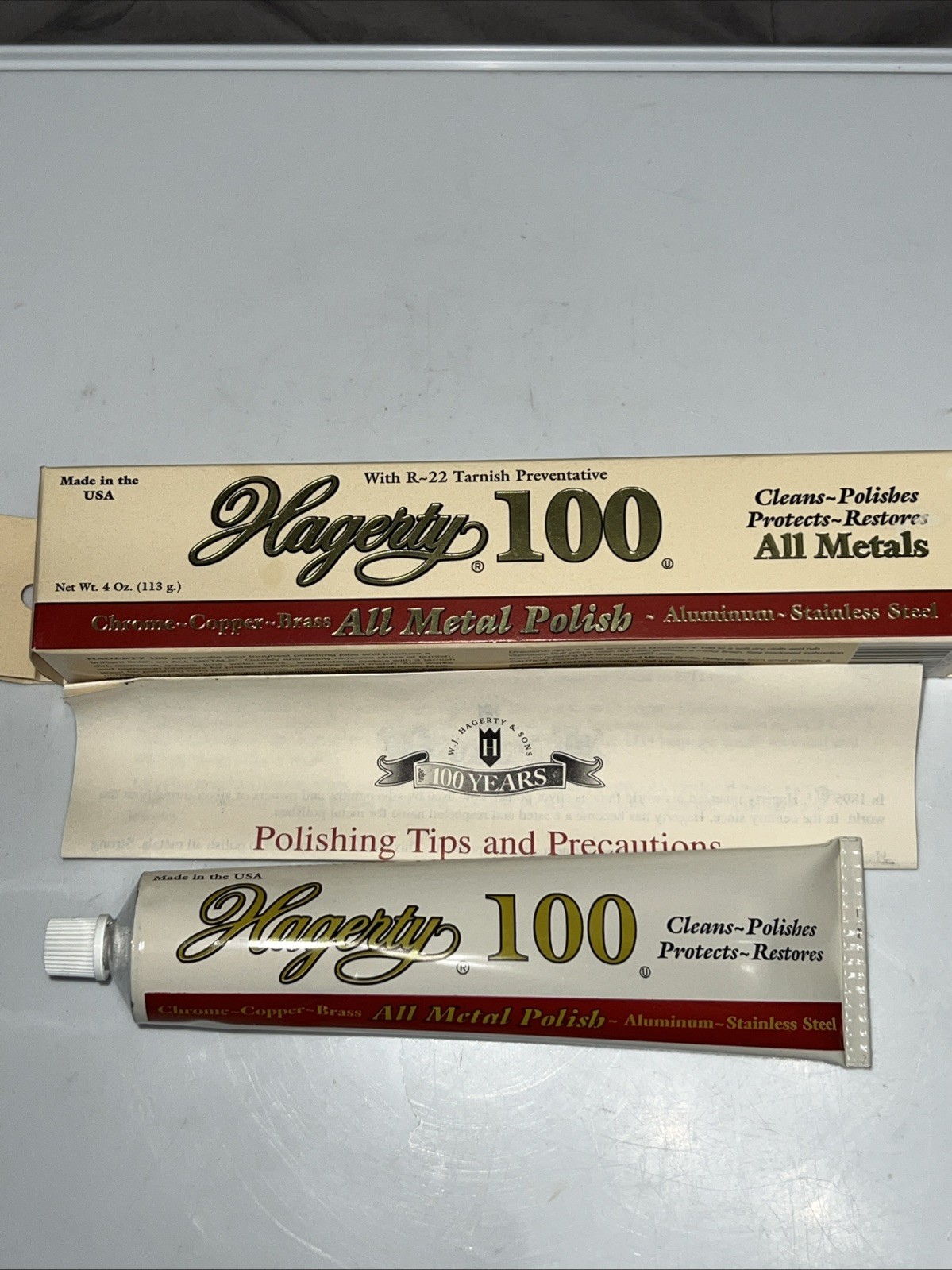Hagerty 100 All Metal Polish 4 Oz New In Box Vintage Cream Formula H4