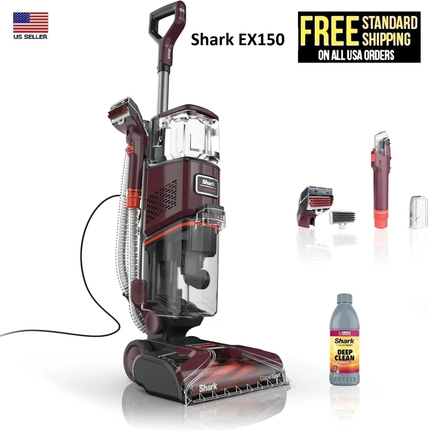 Shark EX150 CarpetXpert Upright Carpet Cleaner Rugs Upholstery Pet Stain Odors