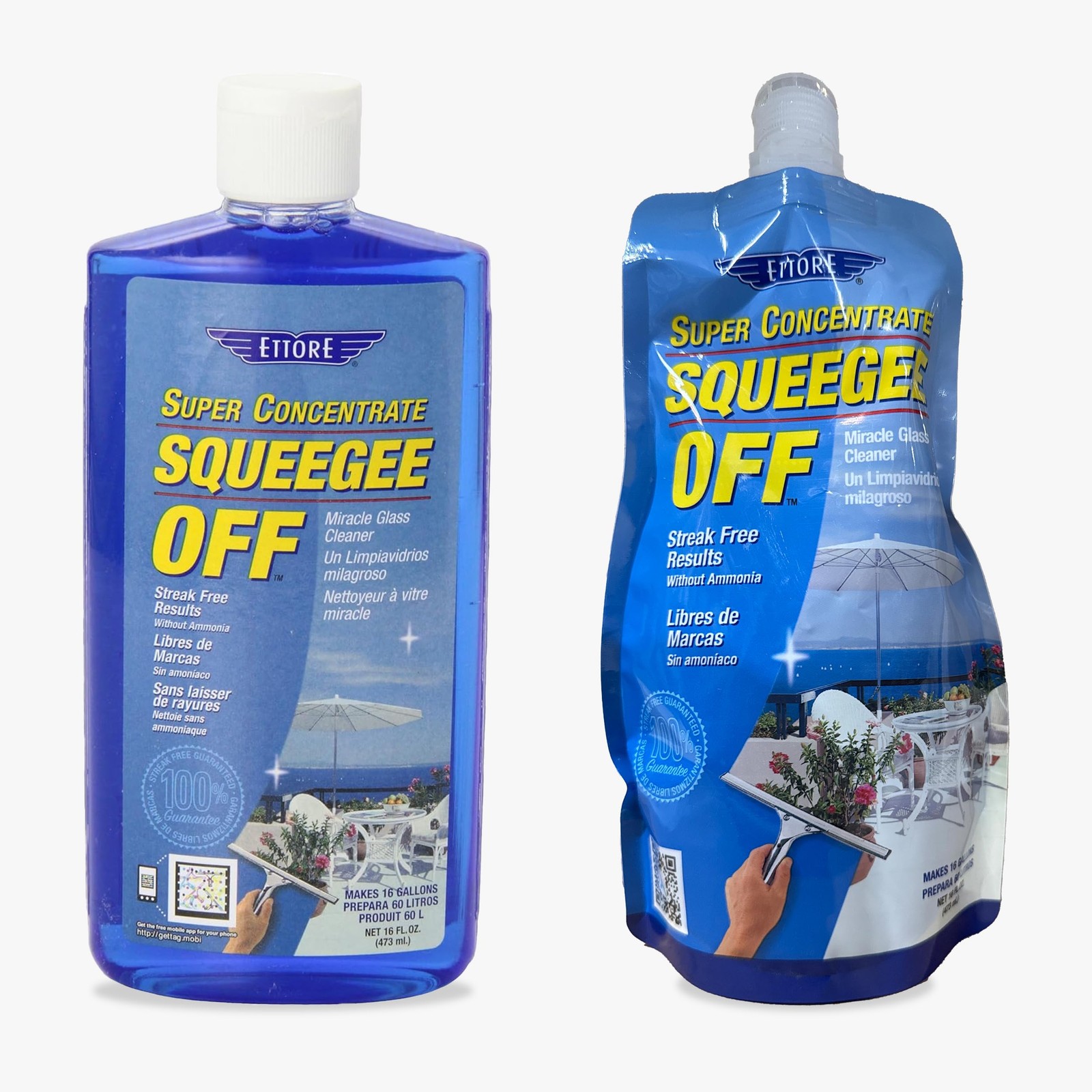Ettore 30116 Squeegee-Off Window Cleaning Soap, 16 16 Fl Oz (Pack of 2), Blue