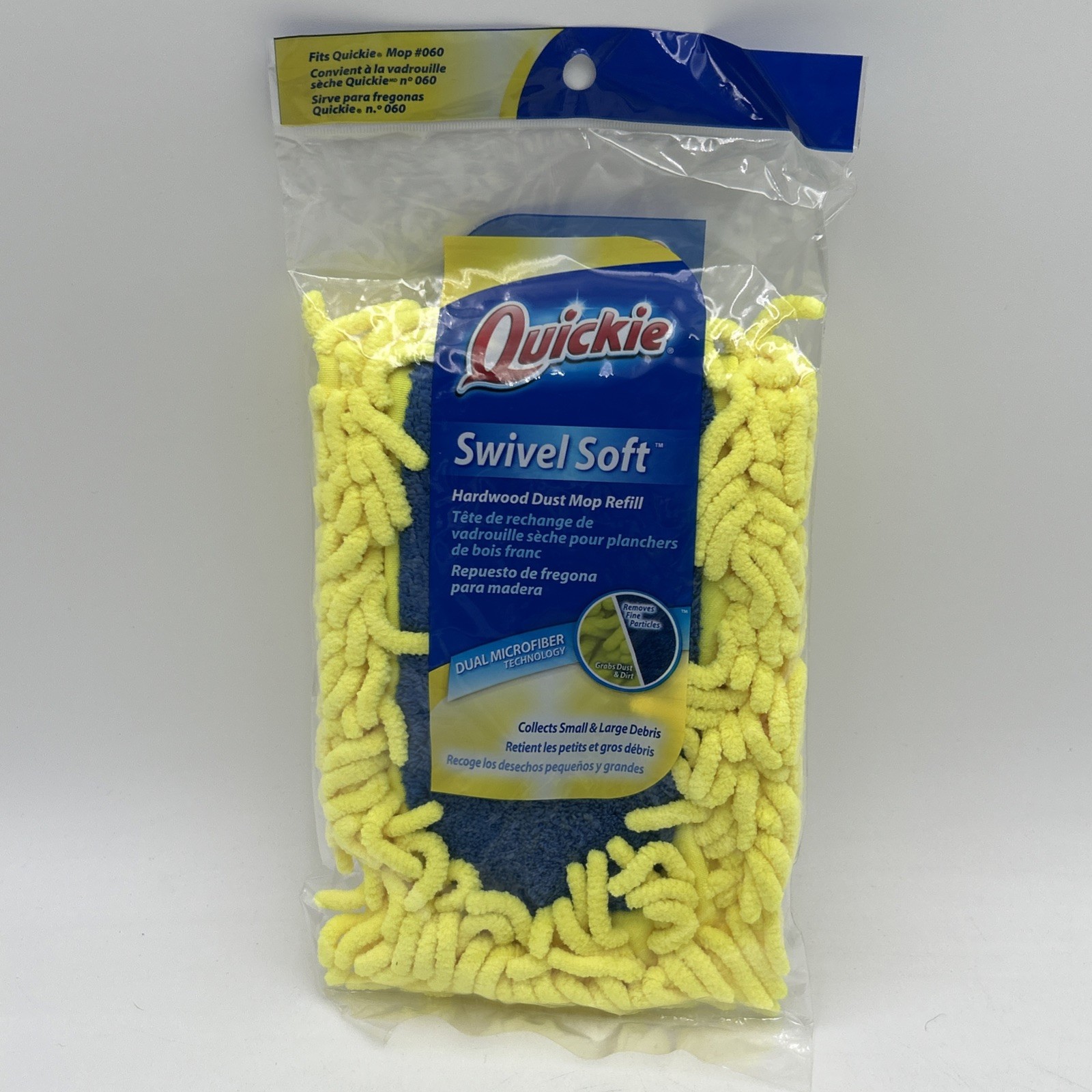 Quickie Swivel Soft Yellow Dust Mop Refill Pack Of 2 For Hardwood Floor Cleaning