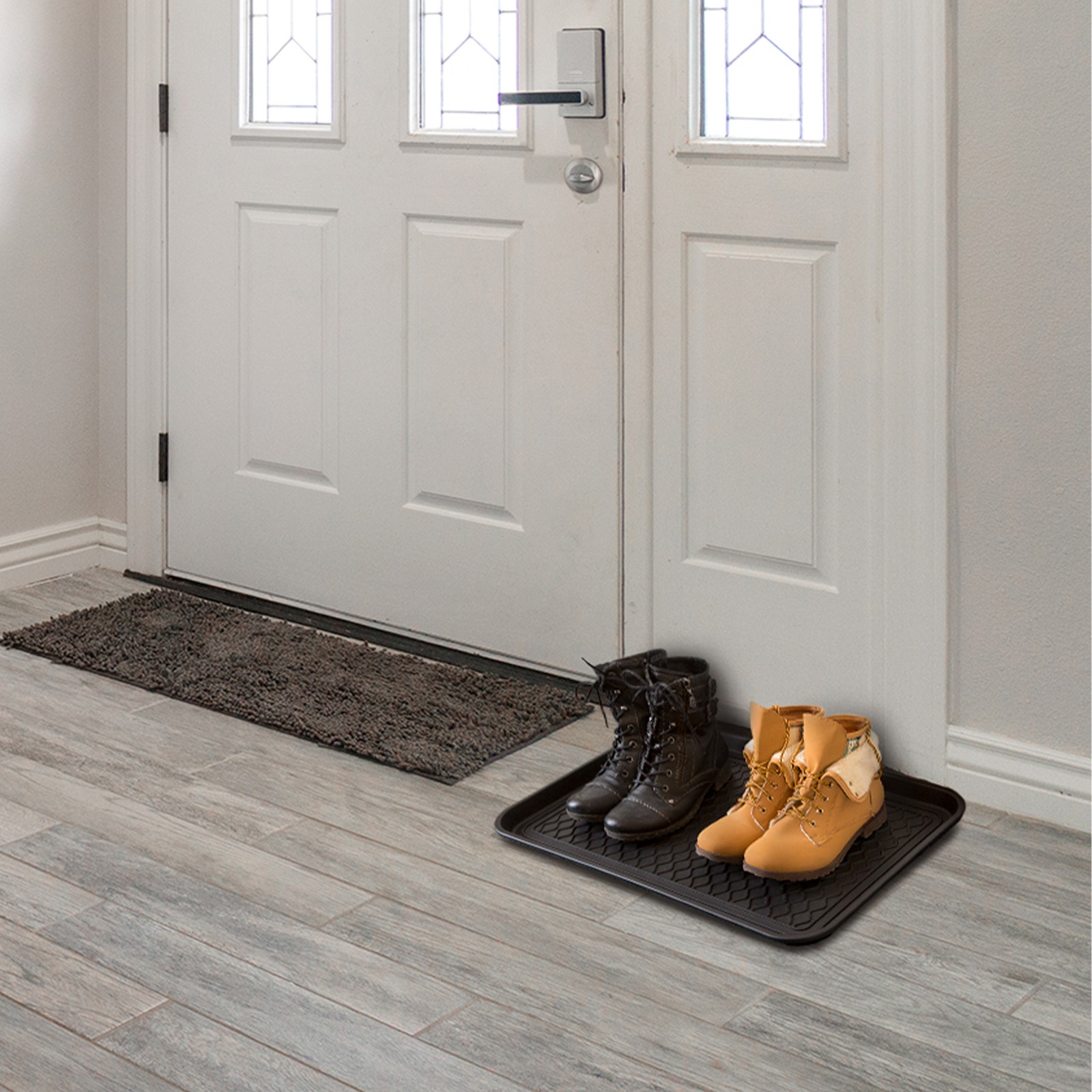 Boot Tray 15″ x 24″ All-Weather Indoor Outdoor Weather-Resistant Rubber Shoe Mat
