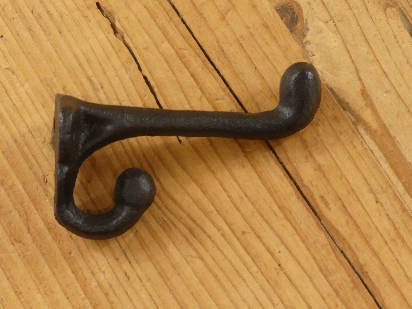 100 BLACK CAST IRON ACORN HOOKS 3 1/4″ LONG HOOK COAT HAT WALL BATHROOM TOWEL