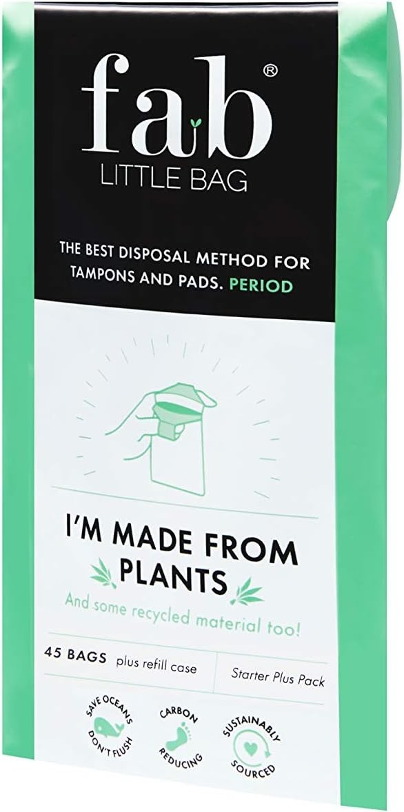 Starter Plus Pack – 45 Sanitary Disposal Bags Plus Recyclable Refill Pack for…
