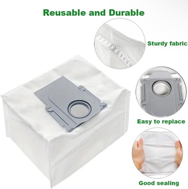 16 Pack Dust Bags Compatible With Roborock Q Revo Robot Vacuum 2.7l Large Capaci