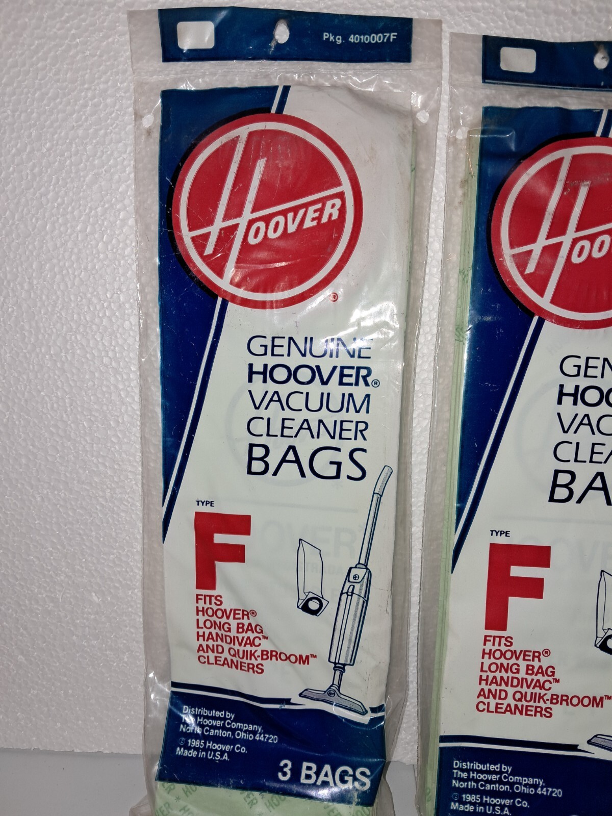 Vacuum Bags Hoover Type F 6 packs – 18 Total Quik Broom Handivac Long Bag NOS