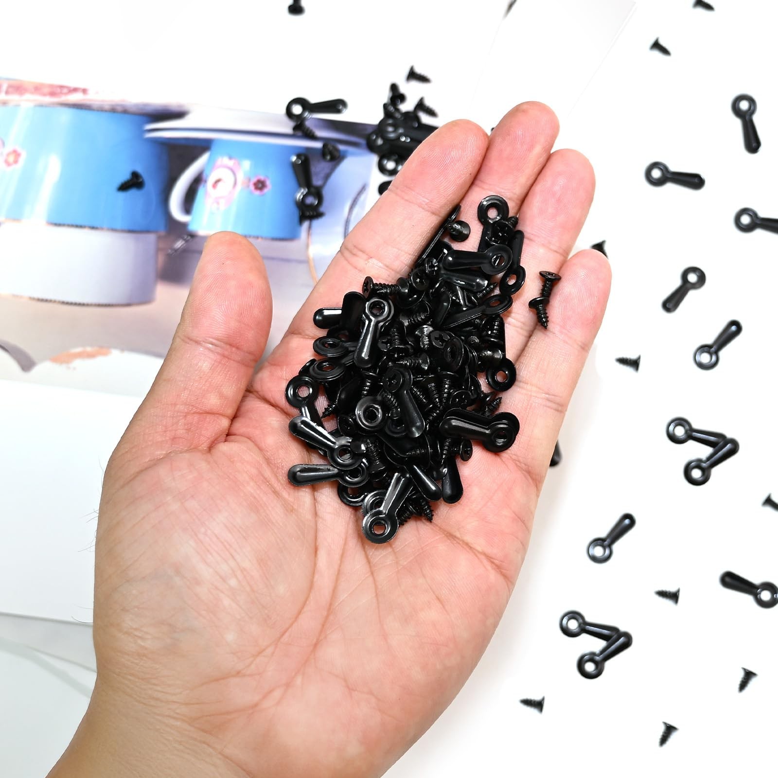 100PCS Picture Frame Turn Button Fasteners Screws Clips Hardware Set