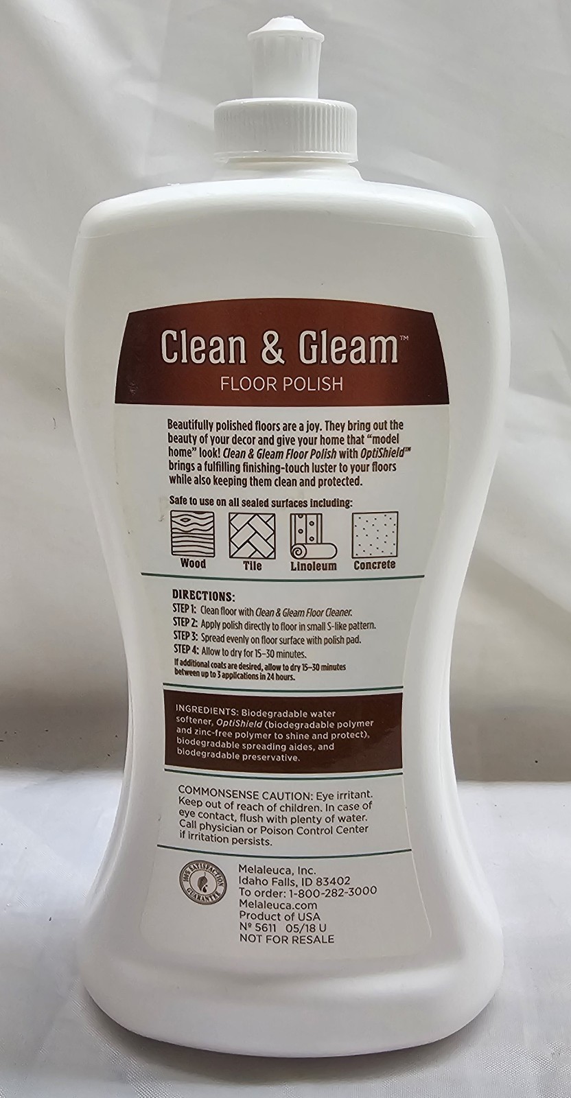Melaleuca Clean and Gleam Ready to Use Floor Polish SEALED 27 fl oz Ecosense