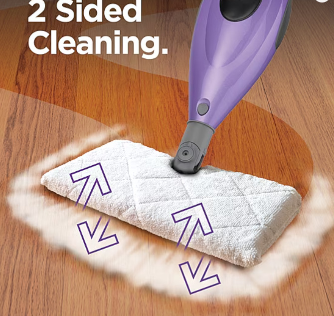 Shark Steam Pocket Mop with Washable Pads for Hard Floors, Lightweight, Purple