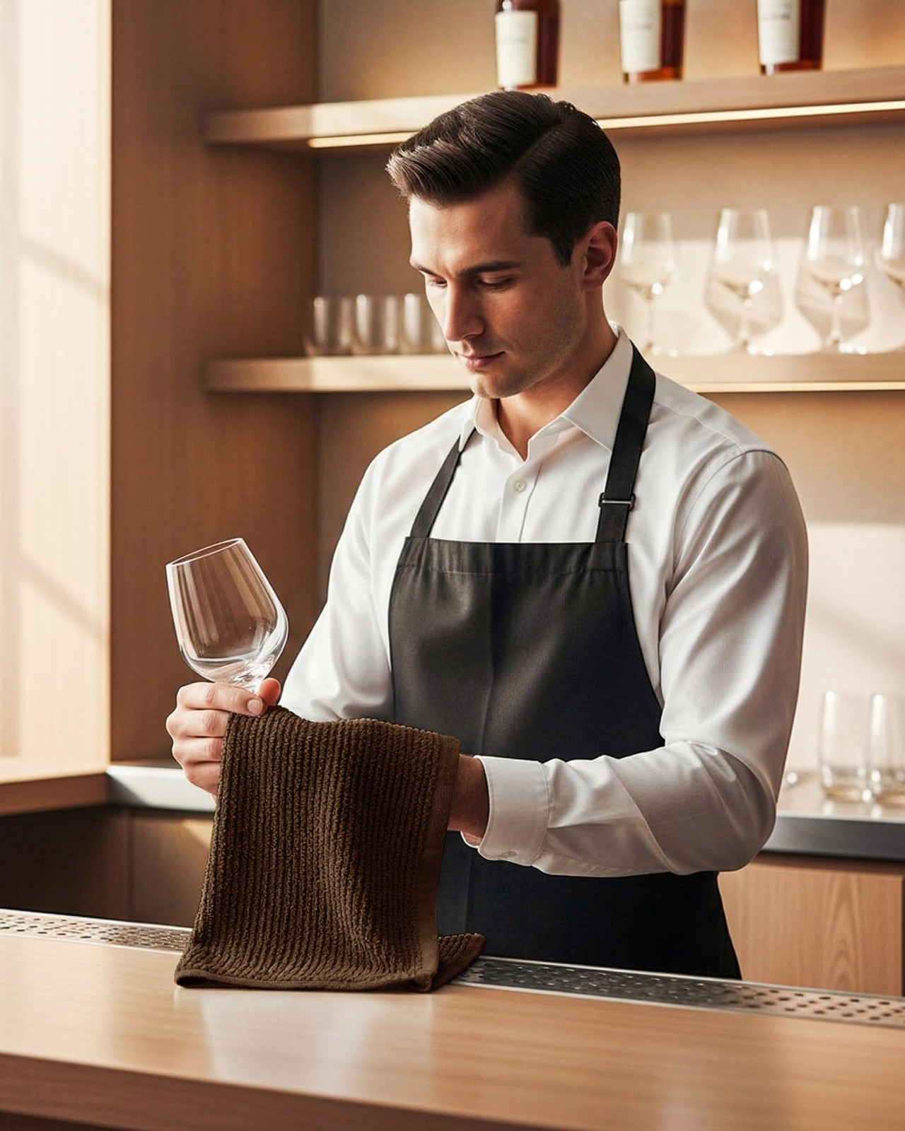 Kitchen Bar Mops 16 x 19 Inches, 100% Cotton Super Absorbent Ribbed Bar Towel…