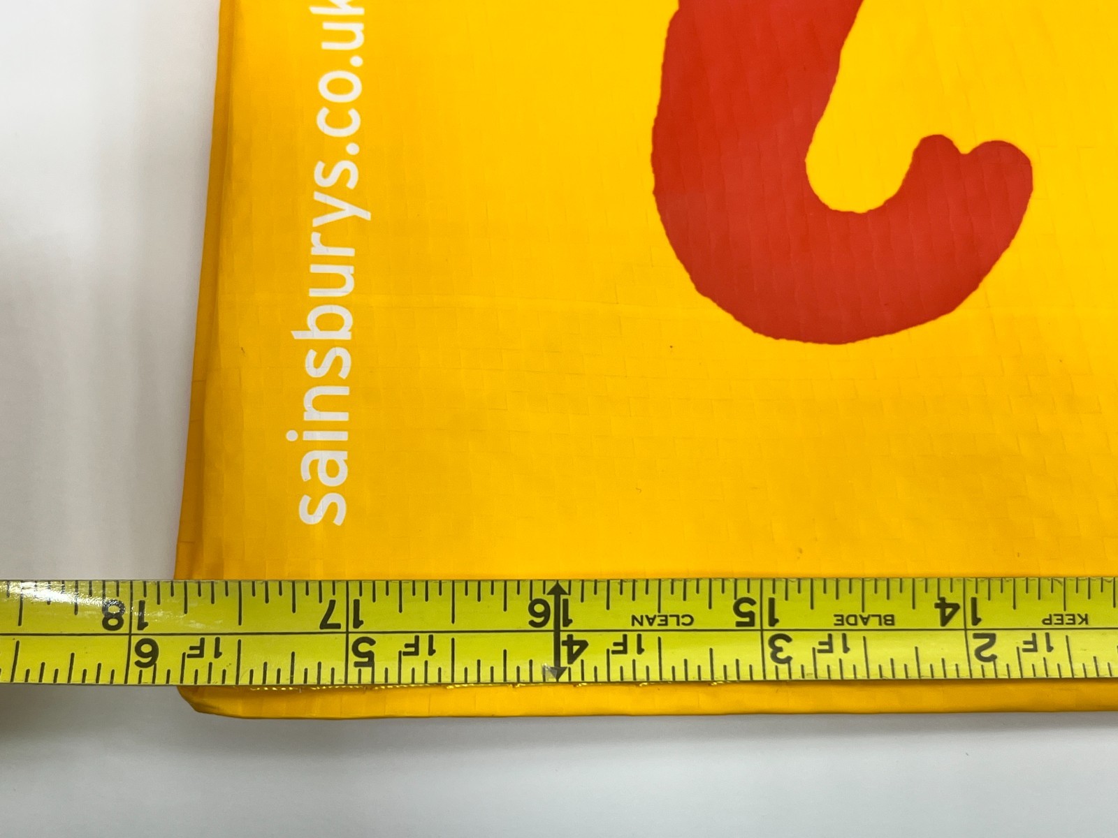 Sainsburys Elephant Tote Reuseable Shopping Bag Orange Yellow UK British Shopper