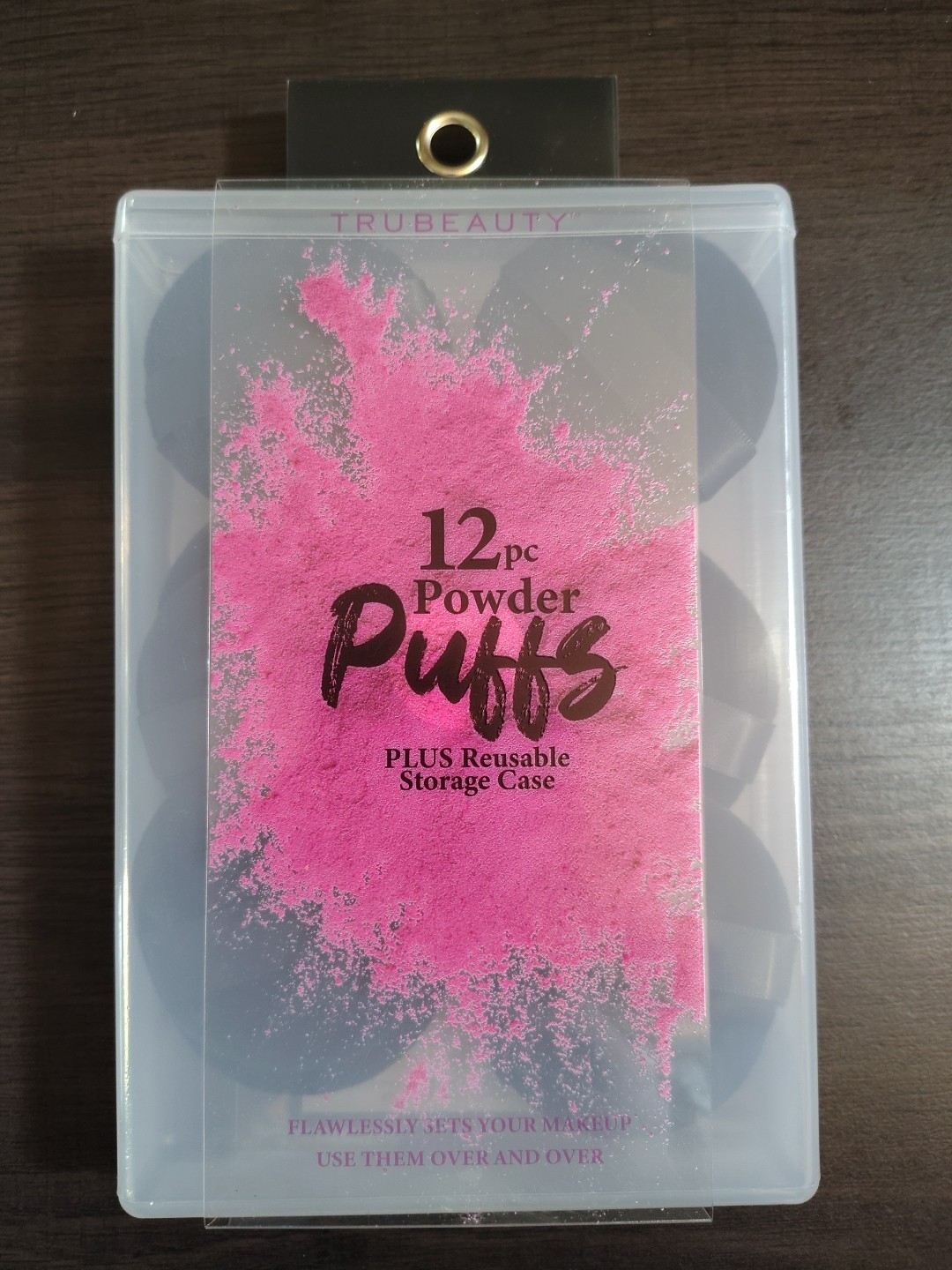 Lot Of 2 Beauty 12 Piece Power Puffs Black And White New