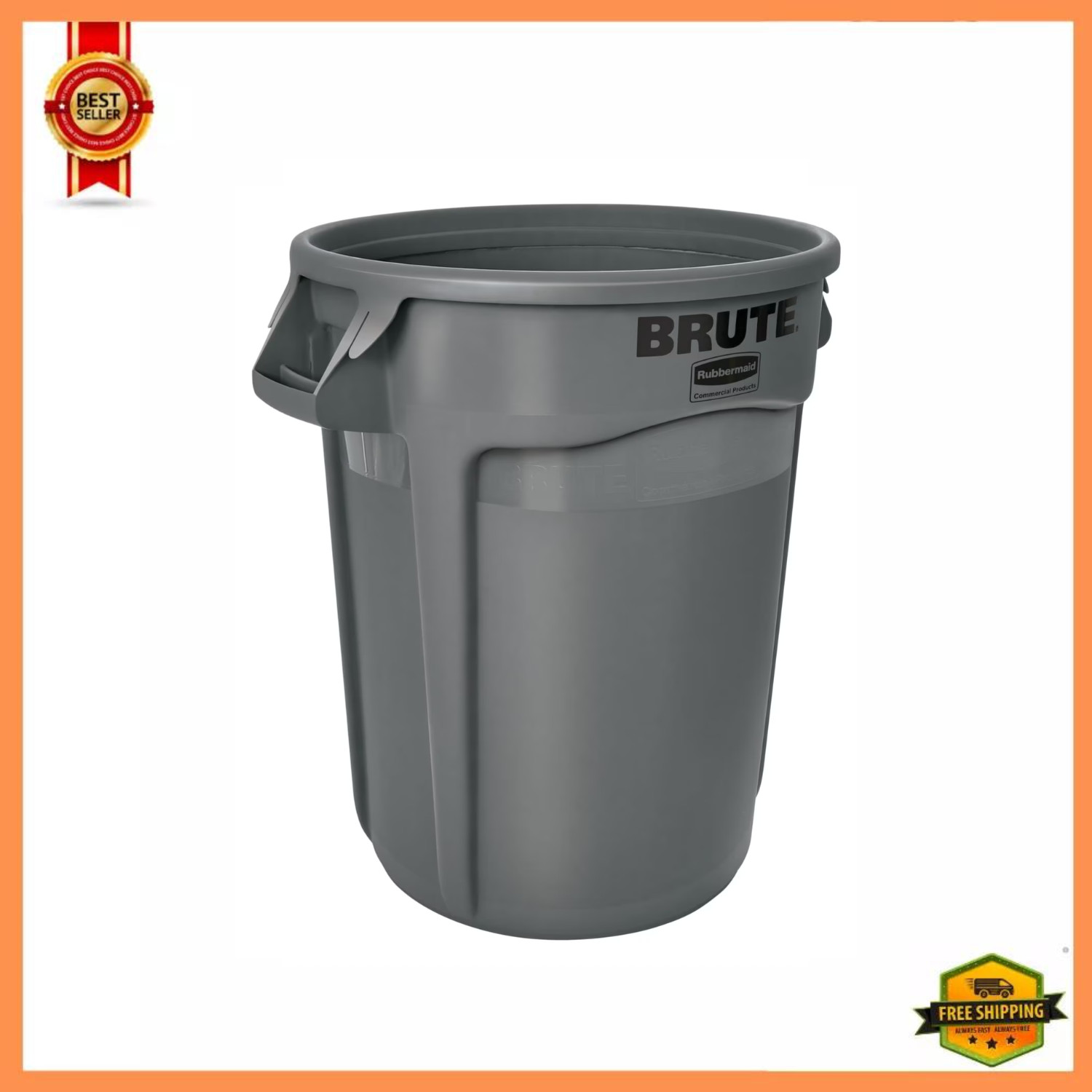 Rubbermaid Brute 32 Gal Touchless Indoor Trash Can Gray Commercial
