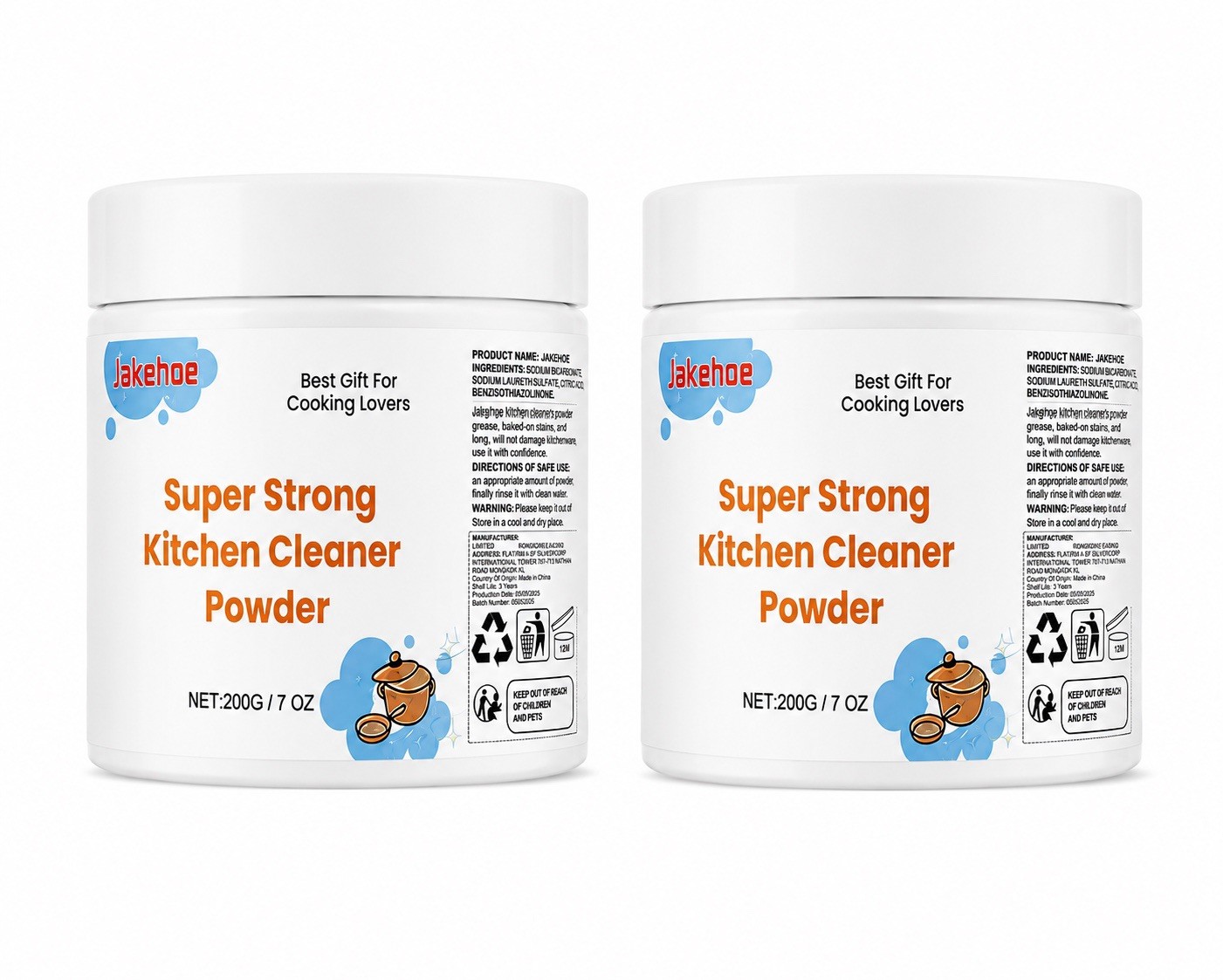 2 Pack Bundle Super Strong Kitchen Cleaner Powder – All Types of Surfaces