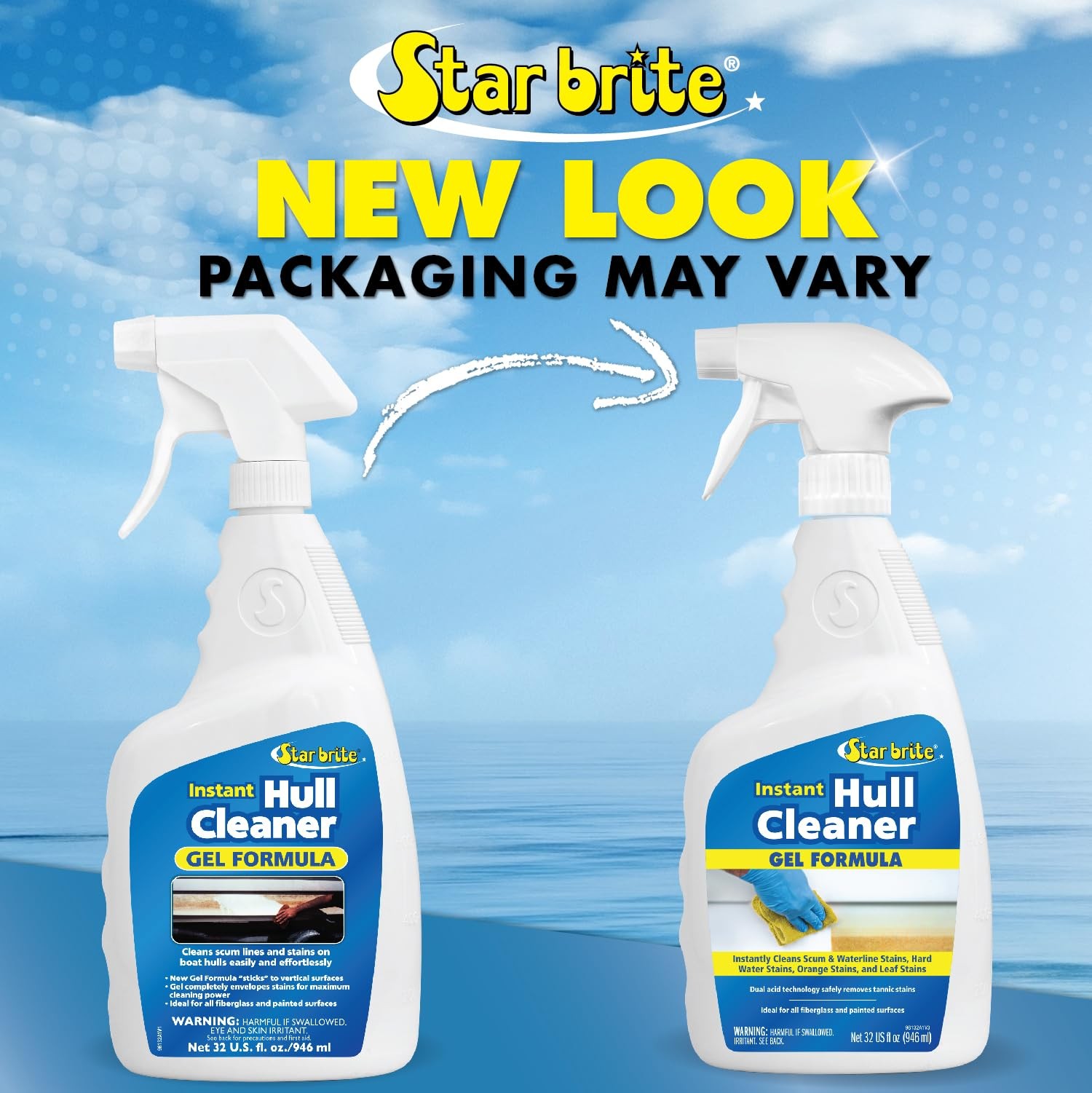 STAR BRITE Instant Hull Cleaner – 32 Oz Gel Spray 32 Fl (Pack of 1), White