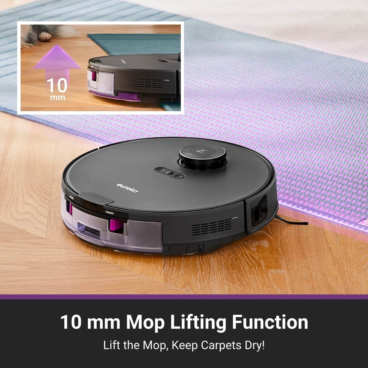 Eureka E20 Evo Plus Robot Vacuum and Mop Combo, 10,000Pa Suction Robot Vacuum Cl