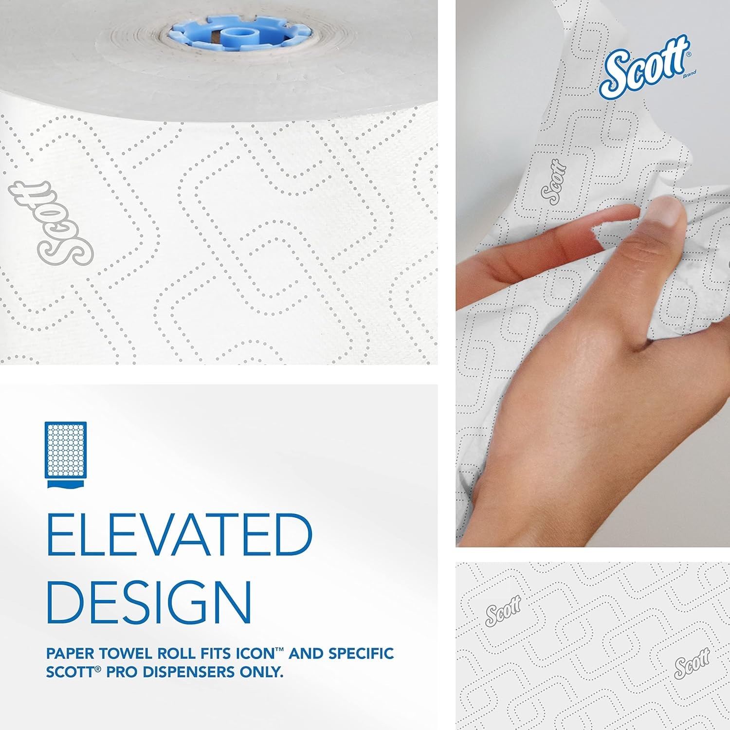 High-Capacity Hard Roll Paper Towels, Bulk 25702, Hardwound, Elevated Design,…
