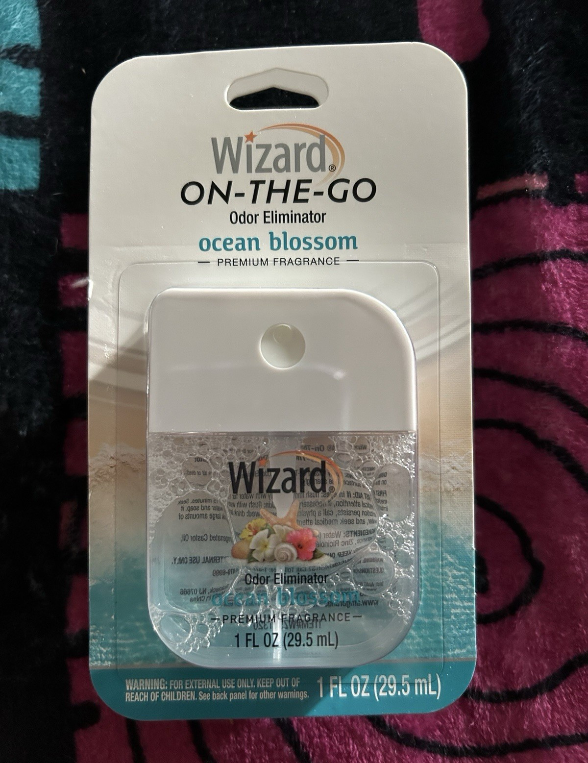 Wizard On-The-Go Odor Eliminator Hanging Air Freshener, Ocean Blossom 1 fl oz