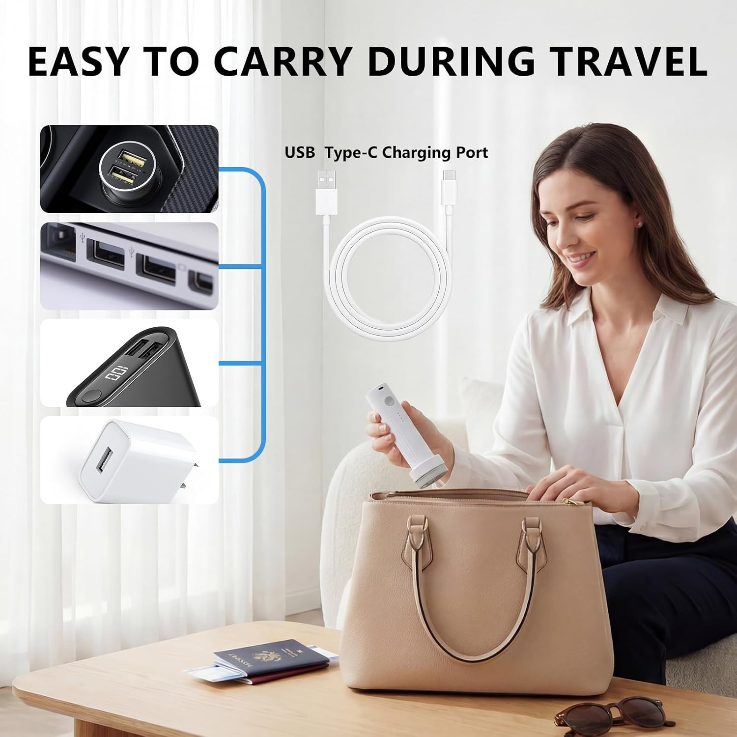 Cordless Electric Vacuum Pump for Vacuum Storage Bags,Travel Air Pump | Portable