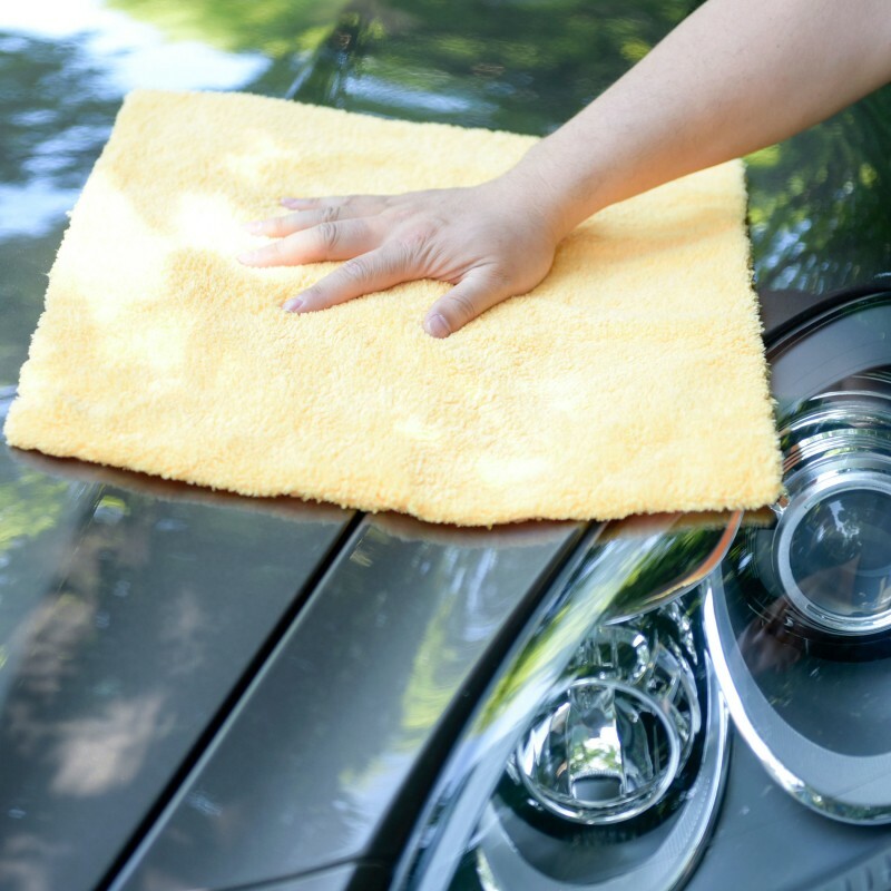 6 Pcs Edgeless Ultra Plush Microfiber Car Drying Towels Wash Buffing Detailing