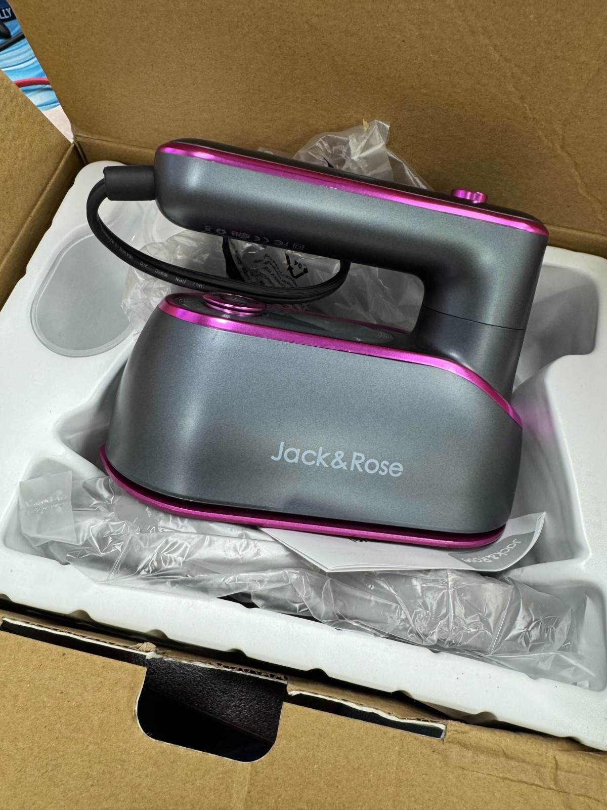 Jack & Rose Garment Steamer Portable Travel Iron Handheld Wrinkle Remover