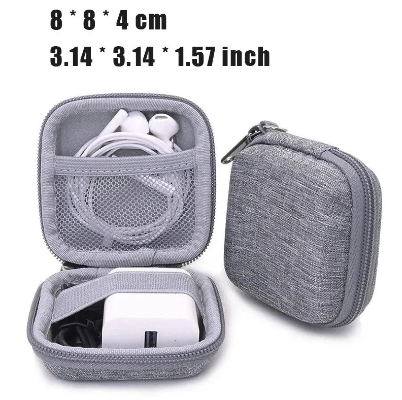 1pc Portable Cable Organizer Bag Earphone Charger Storage Case – NEW