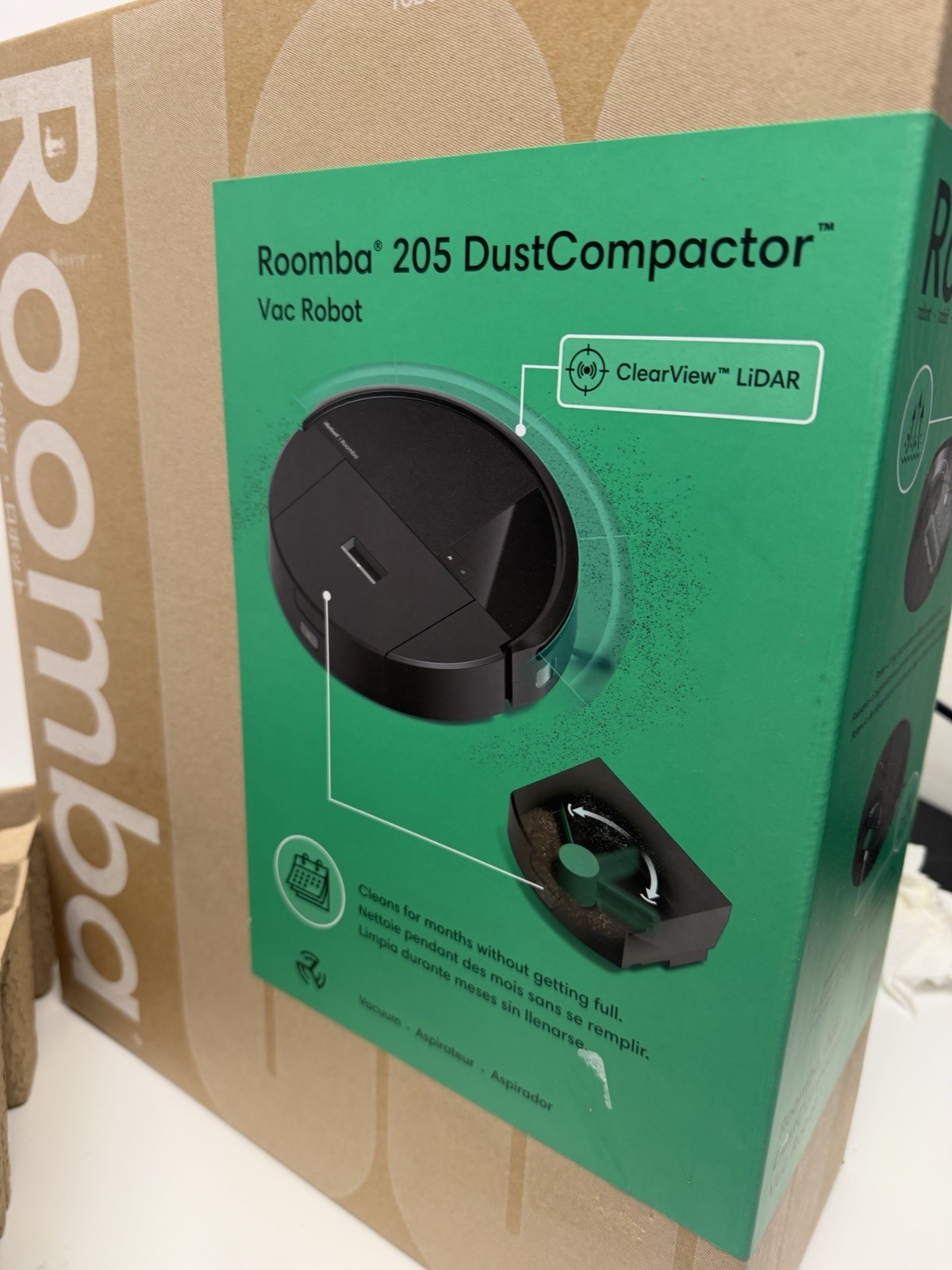 NEW iRobot Roomba 205 DustCompactor Vac Robot Vacuum Auto-Compact LiDAR