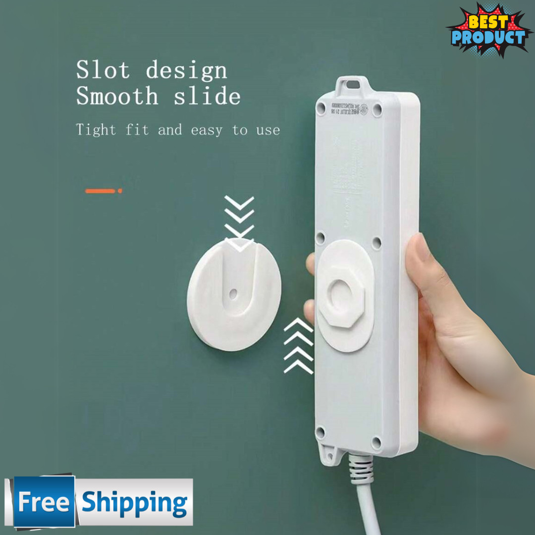 Power Strip Holder Self Adhesive Power Strip Wall Mounted Protector Punch Free
