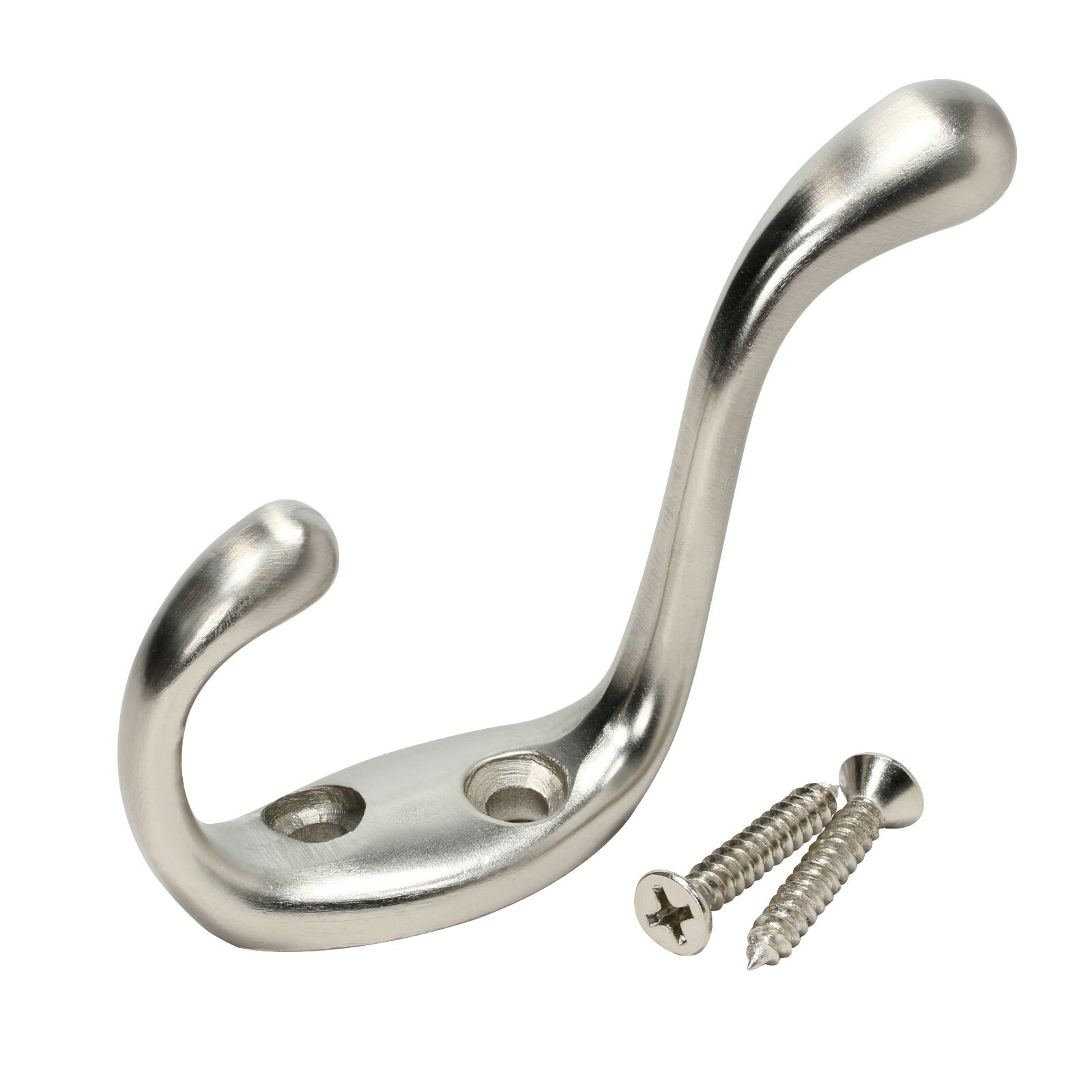Rok Hardware Heavy Duty Coat Hook, 3-1/2″, Brushed Nickel ROKCH101BN